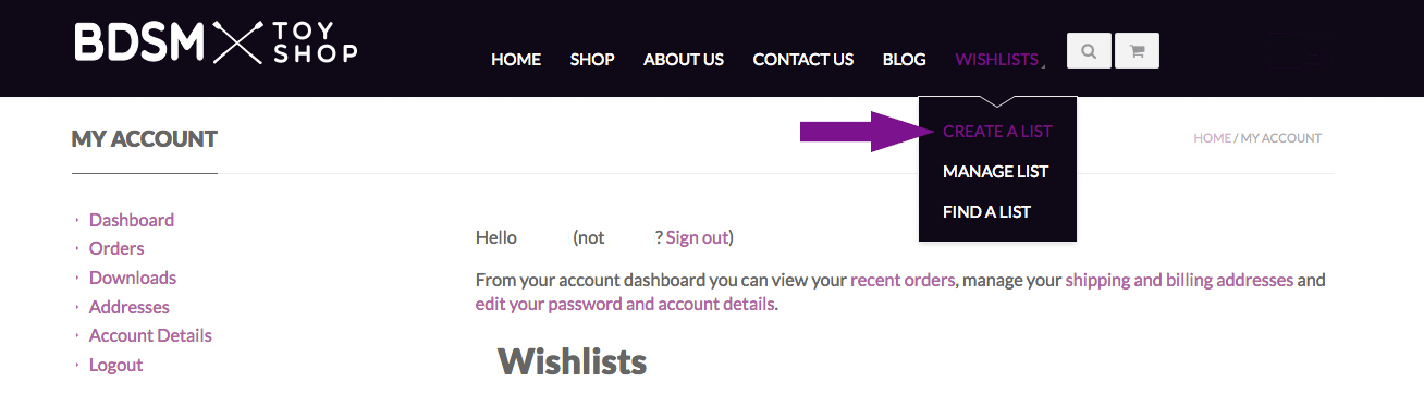 create your bdsm wishlist