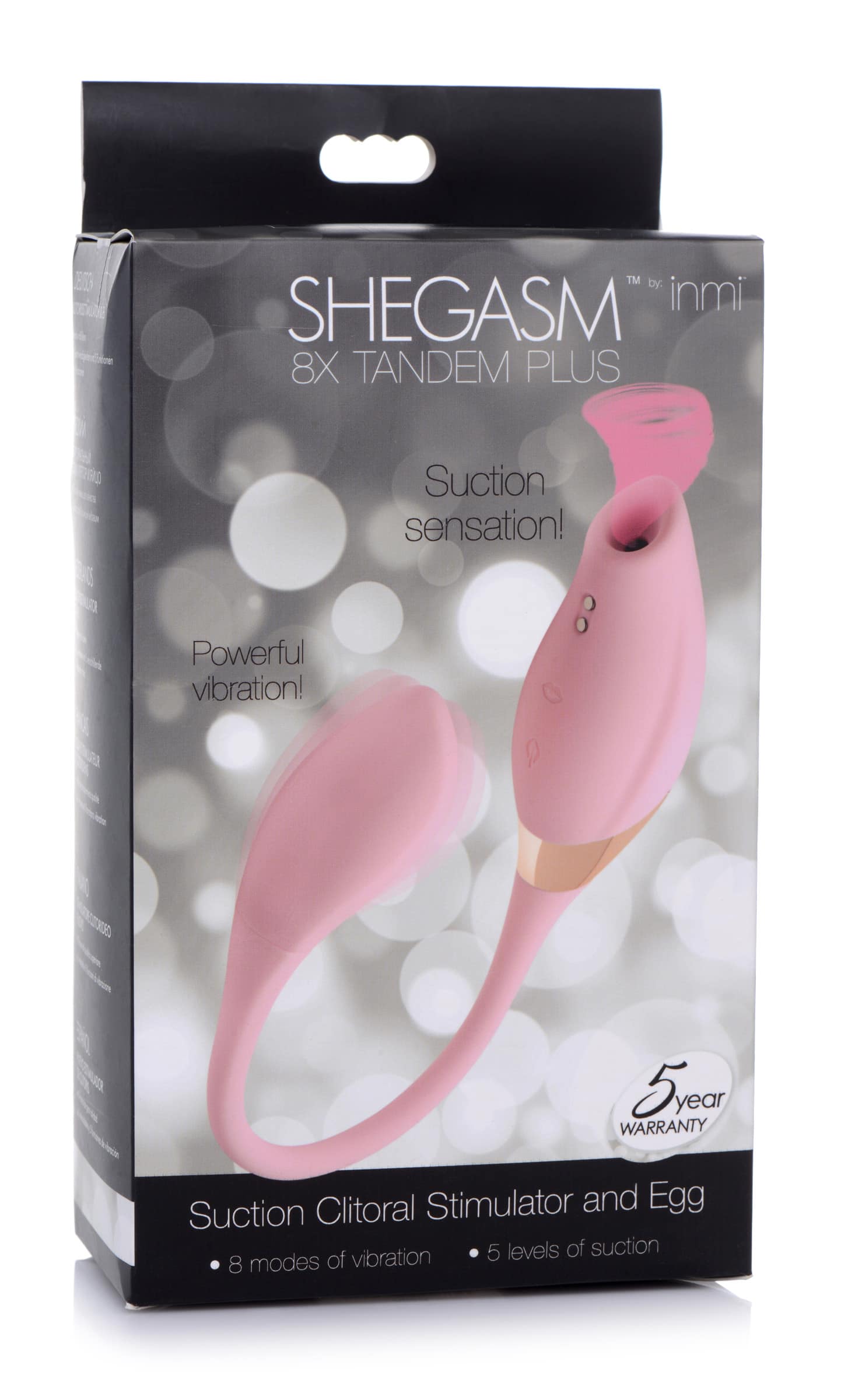 Shegasm 8X Tandem Plus Silicone Suction Clitoral Stimulator and Egg - Image 7