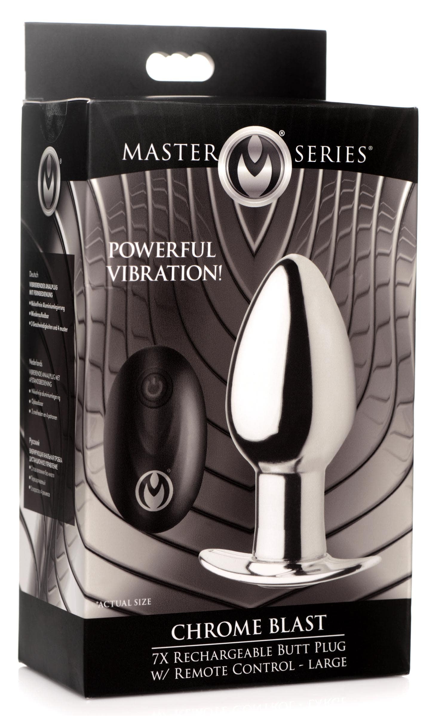 Chrome Blast 7X Rechargeable Butt Plug with Remote Control - Large - Image 8