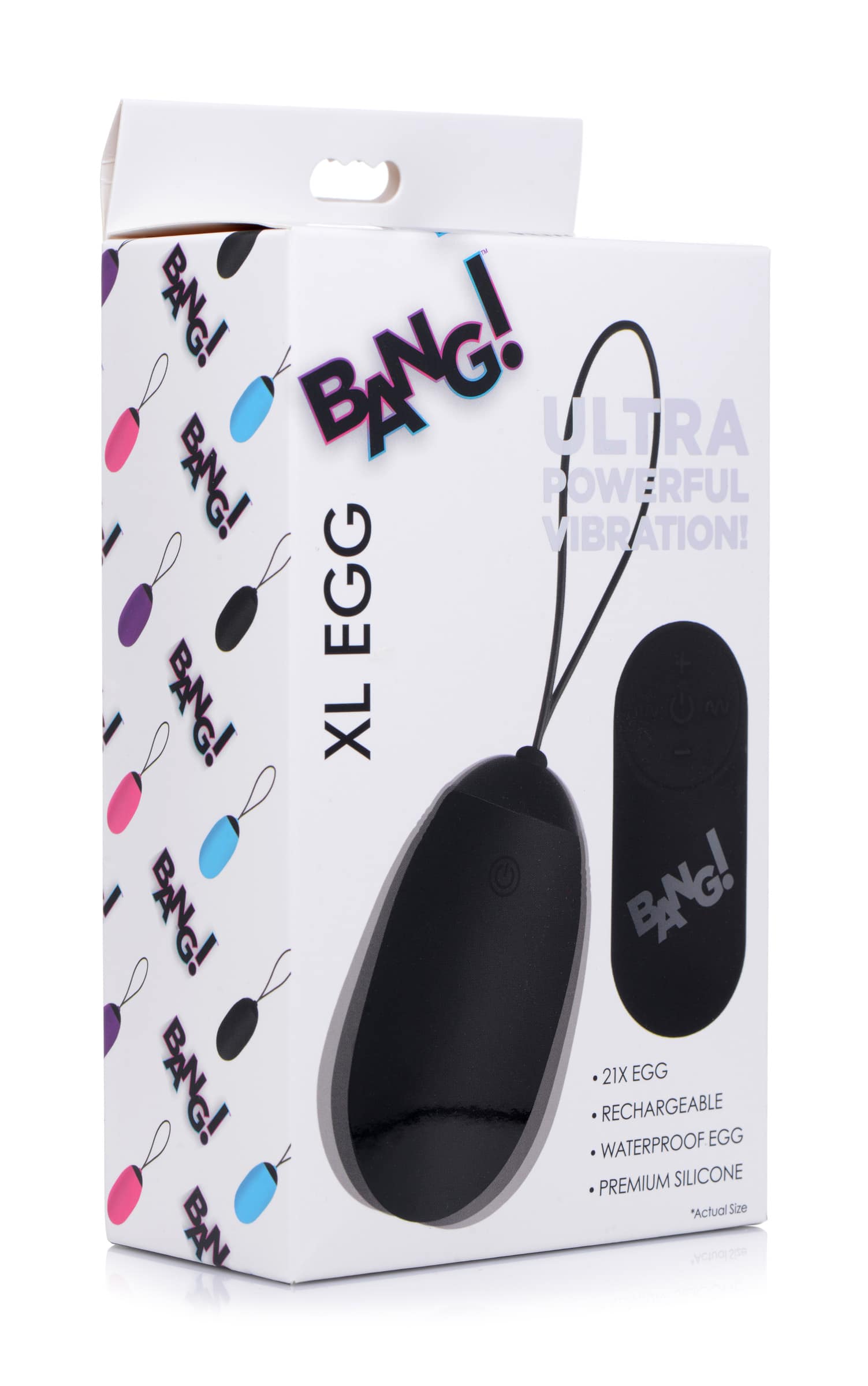 XL Silicone Vibrating Egg - Black - Image 5