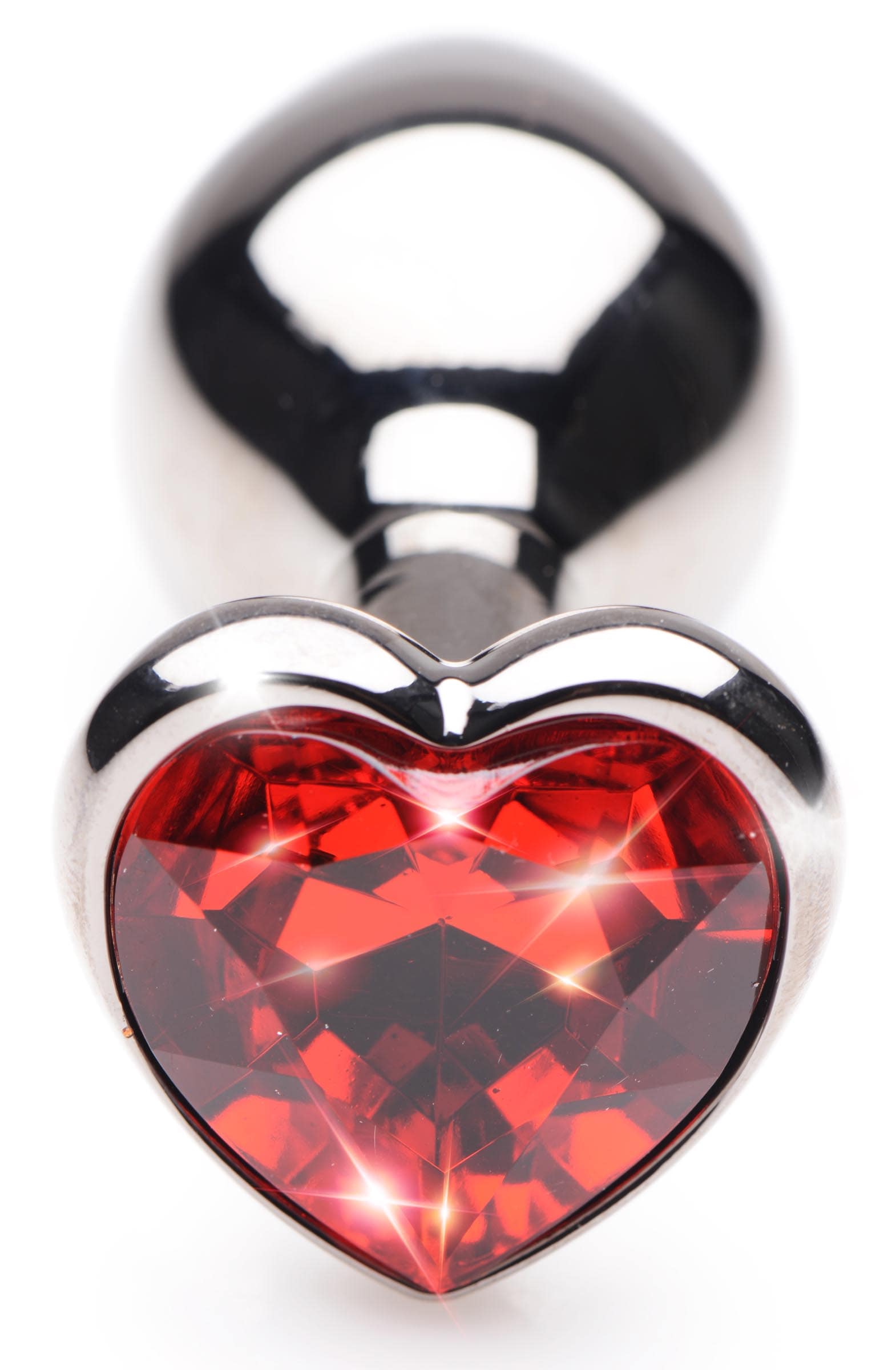 Ruby Red Heart Steel Butt Plug - Image 3