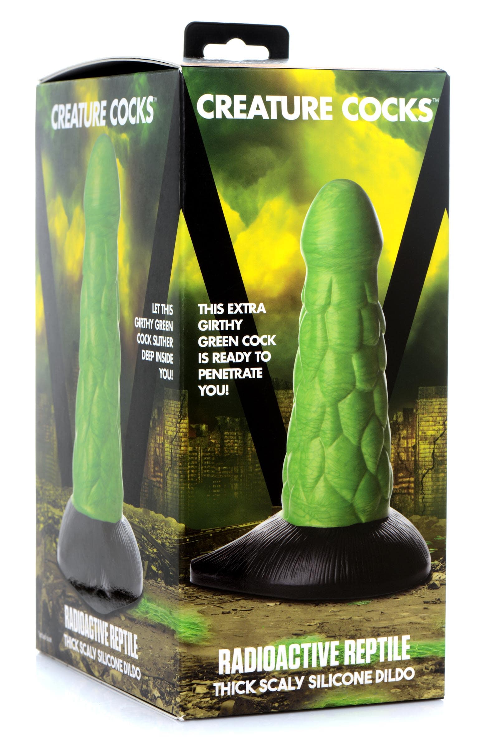 Radioactive Scaly Reptile Thick Silicone Dildo - Image 7