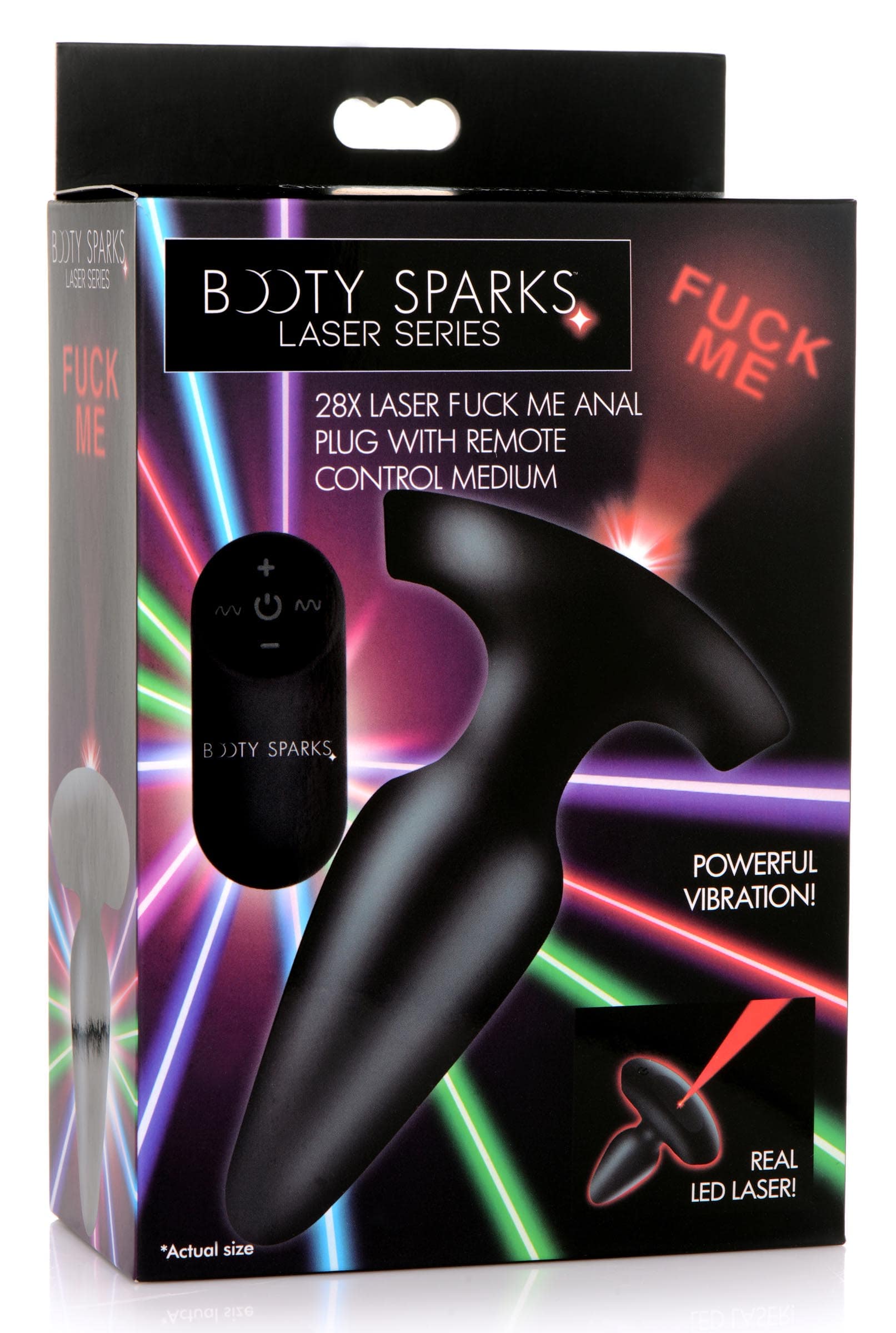 28X Laser Fuck Me Silicone Anal Plug with Remote Control - Medium - Image 10