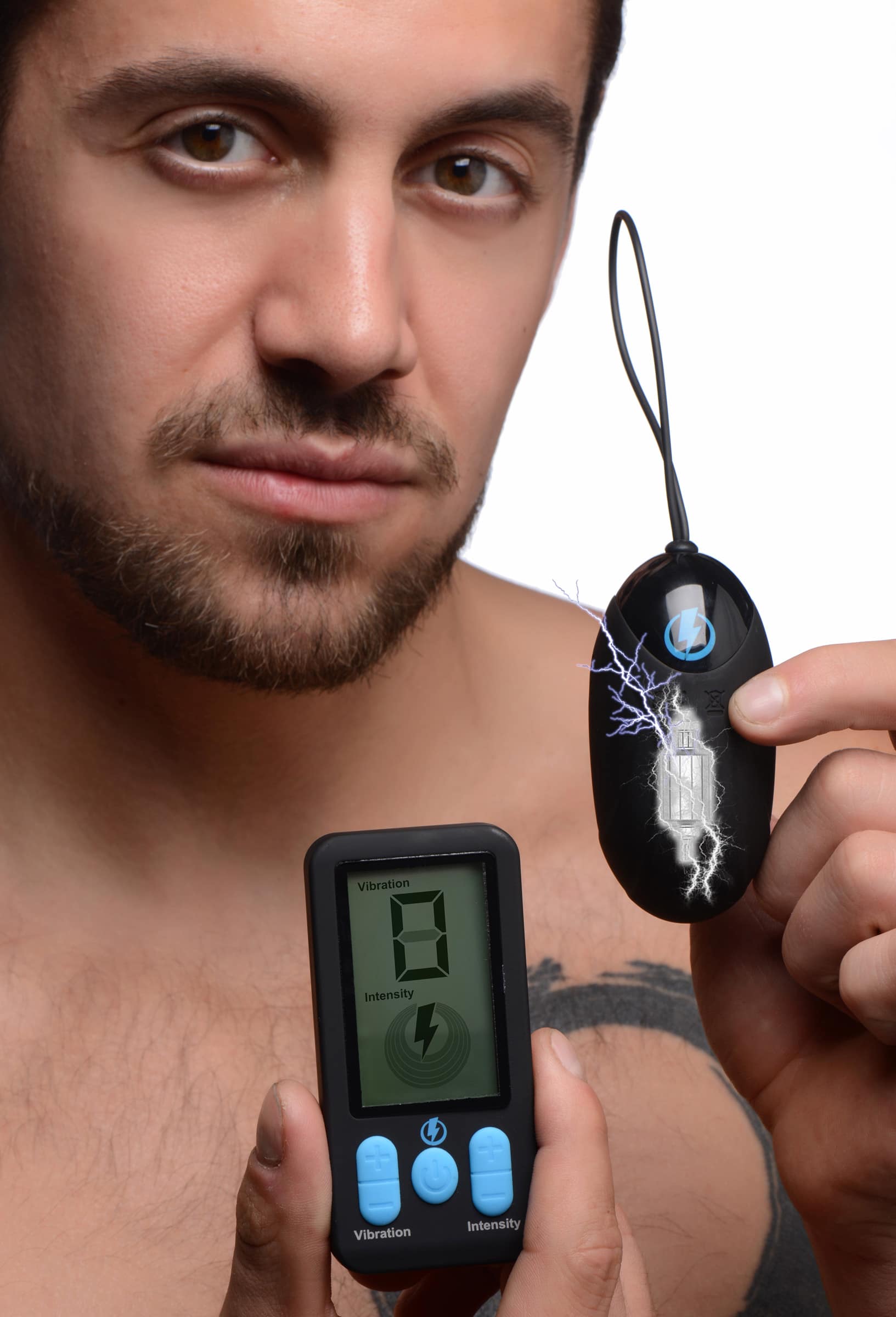 E-Stim Pro Silicone Vibrating Egg with Remote Control - Image 2