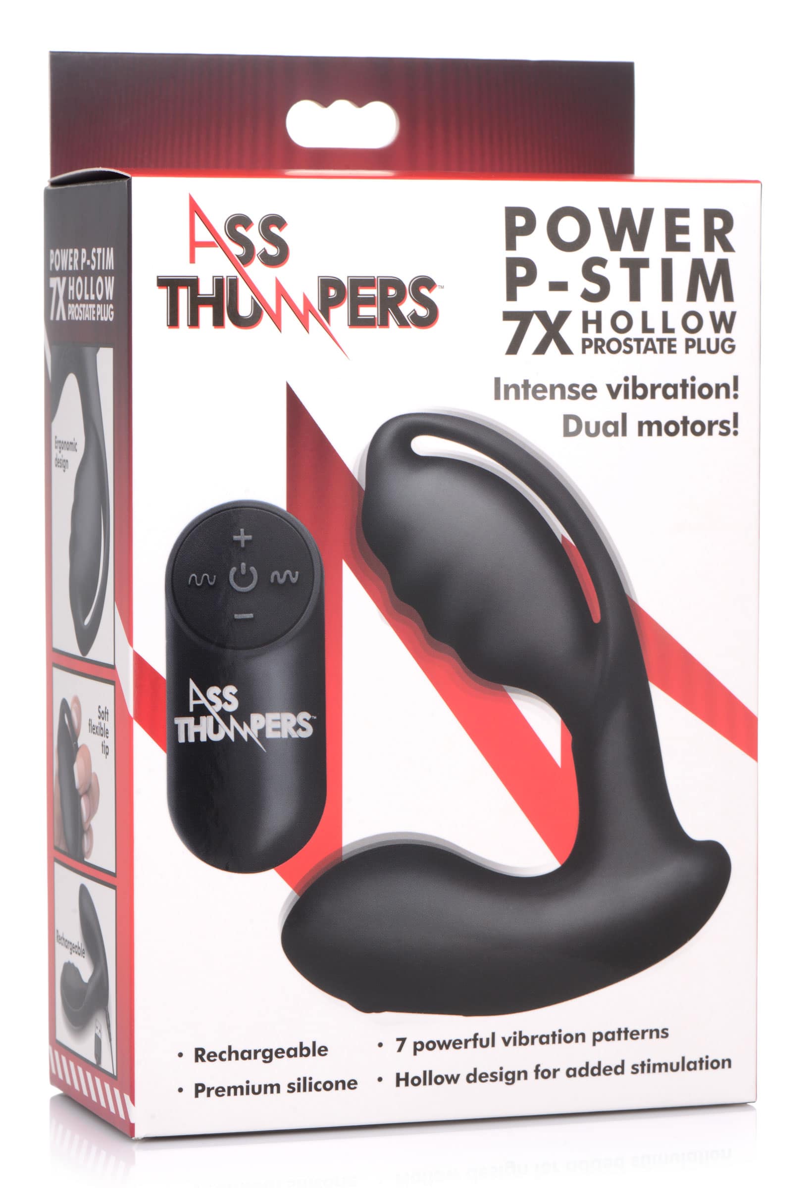 7X Power P-Stim Hollow Silicone Prostate Plug - Image 4