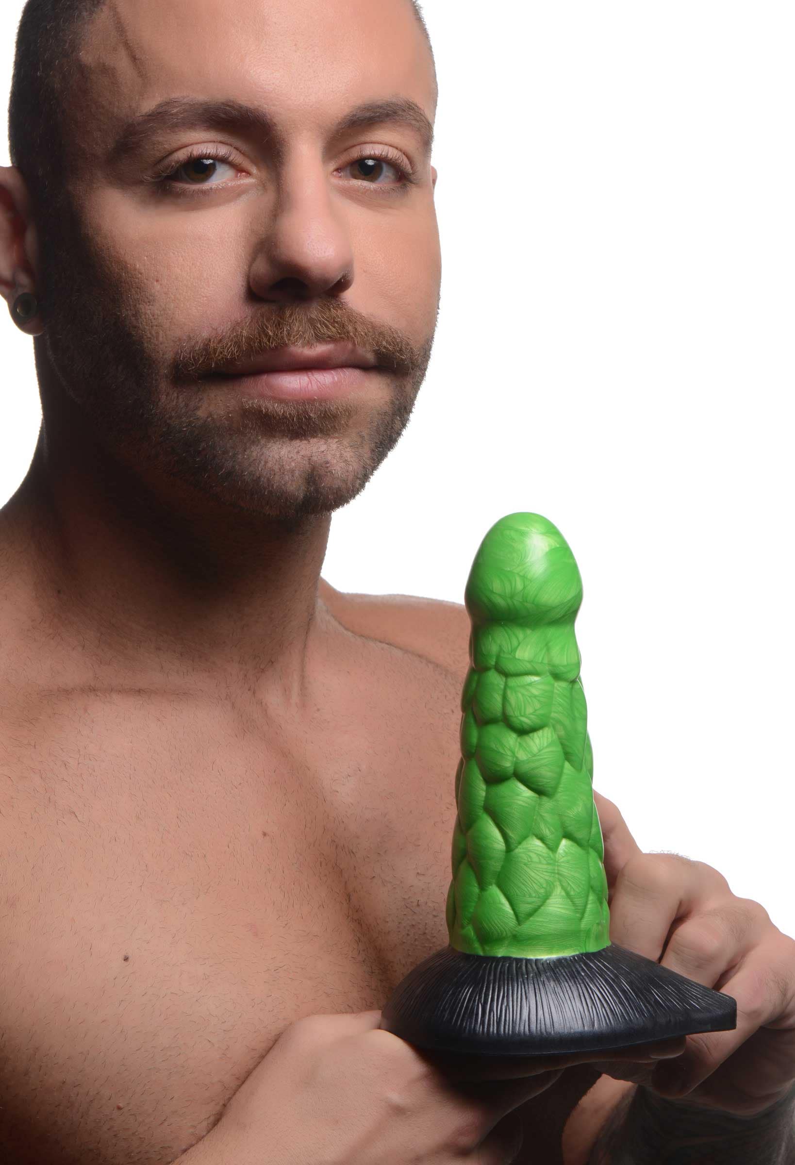 Radioactive Scaly Reptile Thick Silicone Dildo - Image 3