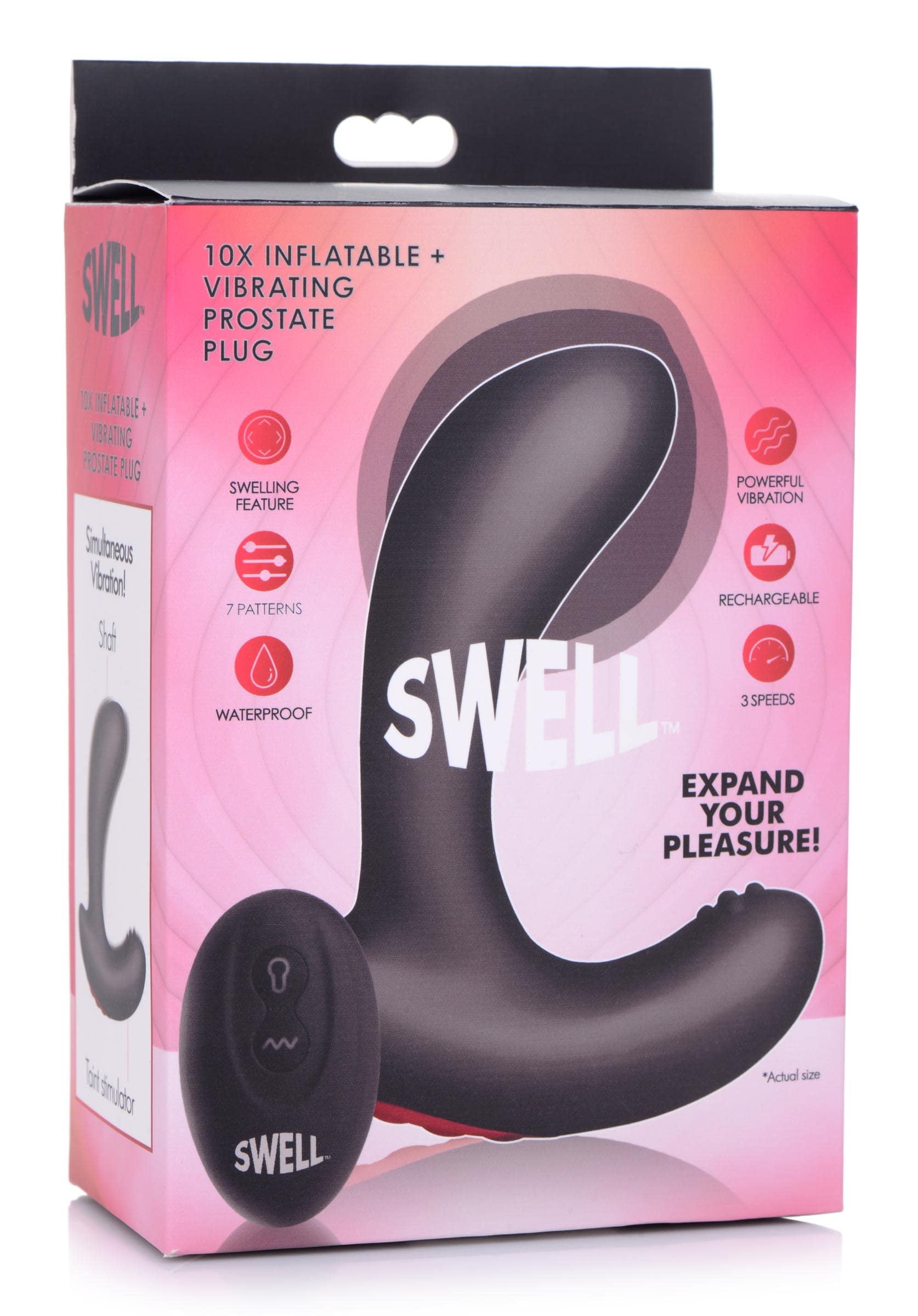 10X Inflatable and Vibrating Silicone Prostate Plug - Image 9