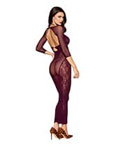 Seamless Gown w/Removable Shrug 2 pc Set - Cherry Lacquer O/S - Image 2
