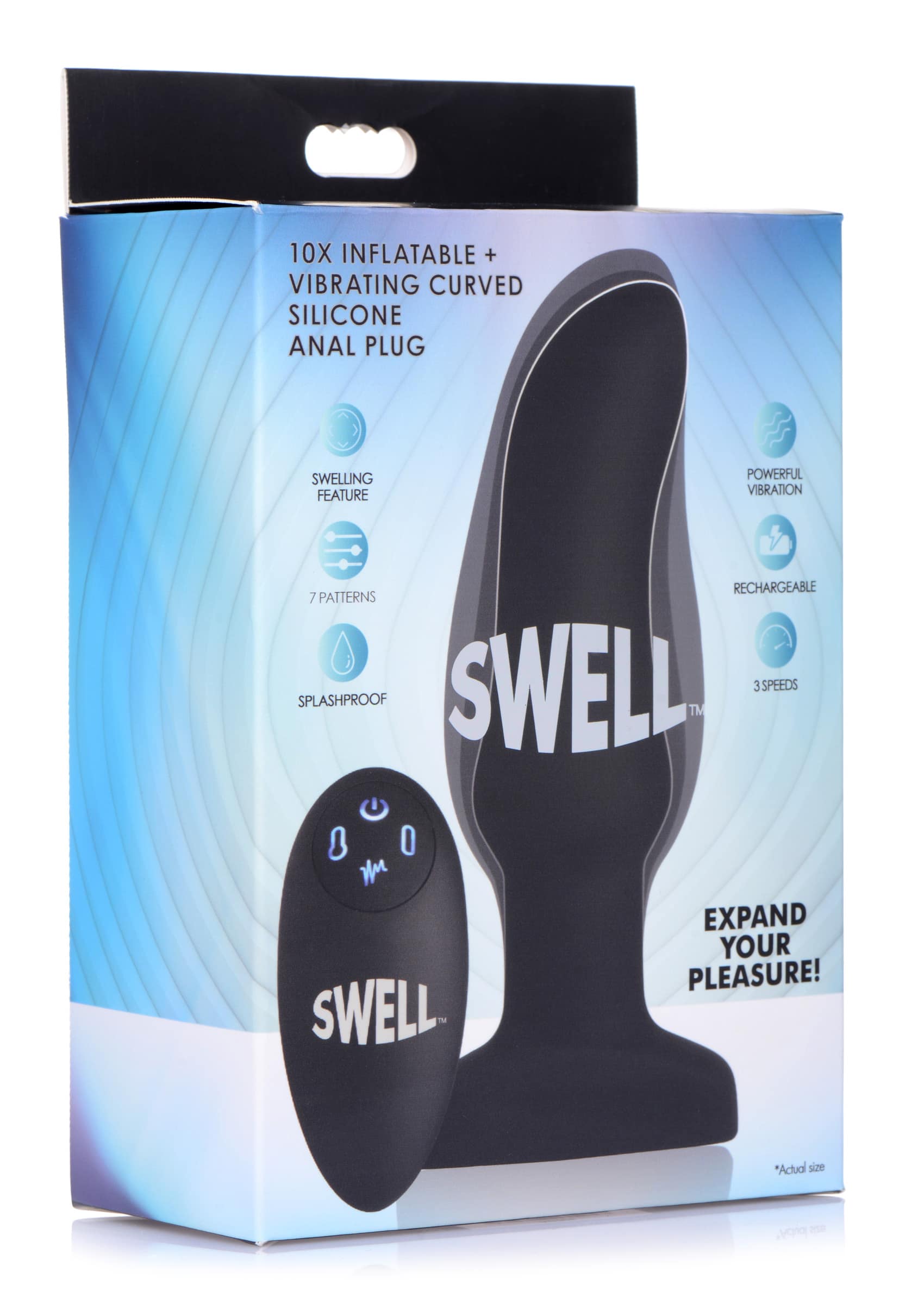 Worlds First Remote Control Inflatable 10X Vibrating Curved Silicone Anal Plug - Image 6