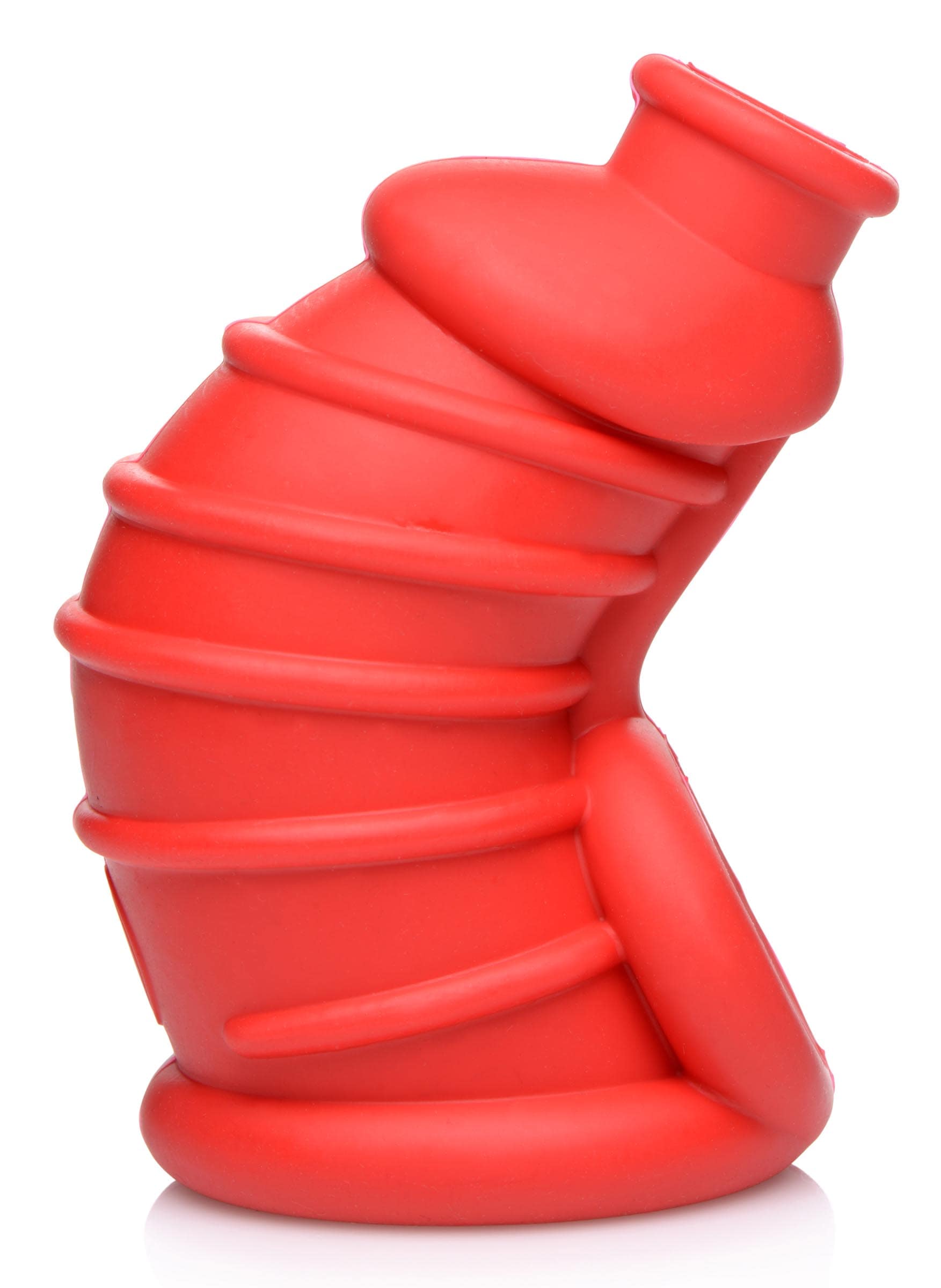 Red Chamber Silicone Chastity Cage - Image 3