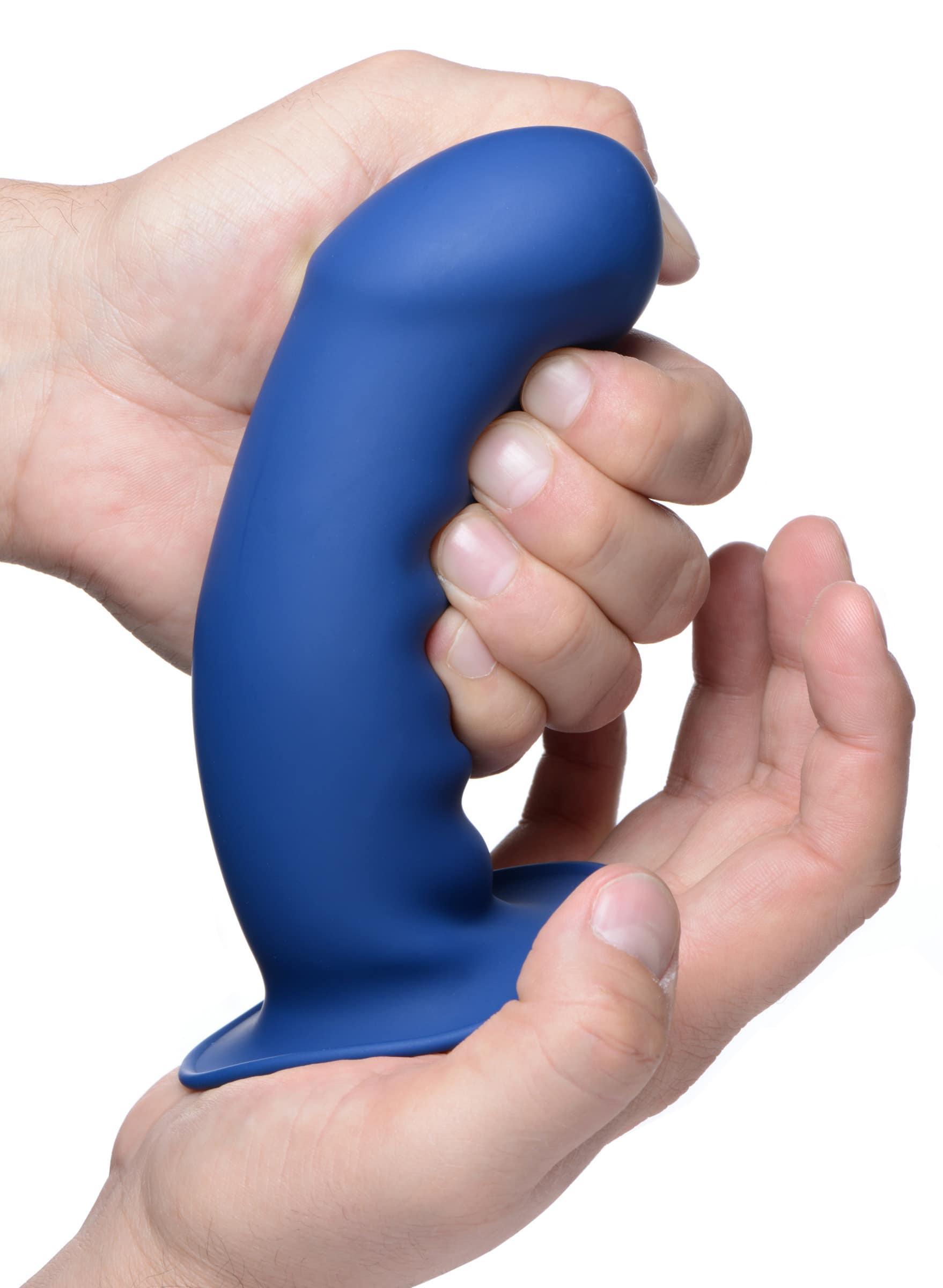 Squeezable Thick Phallic Dildo - Blue - Image 4