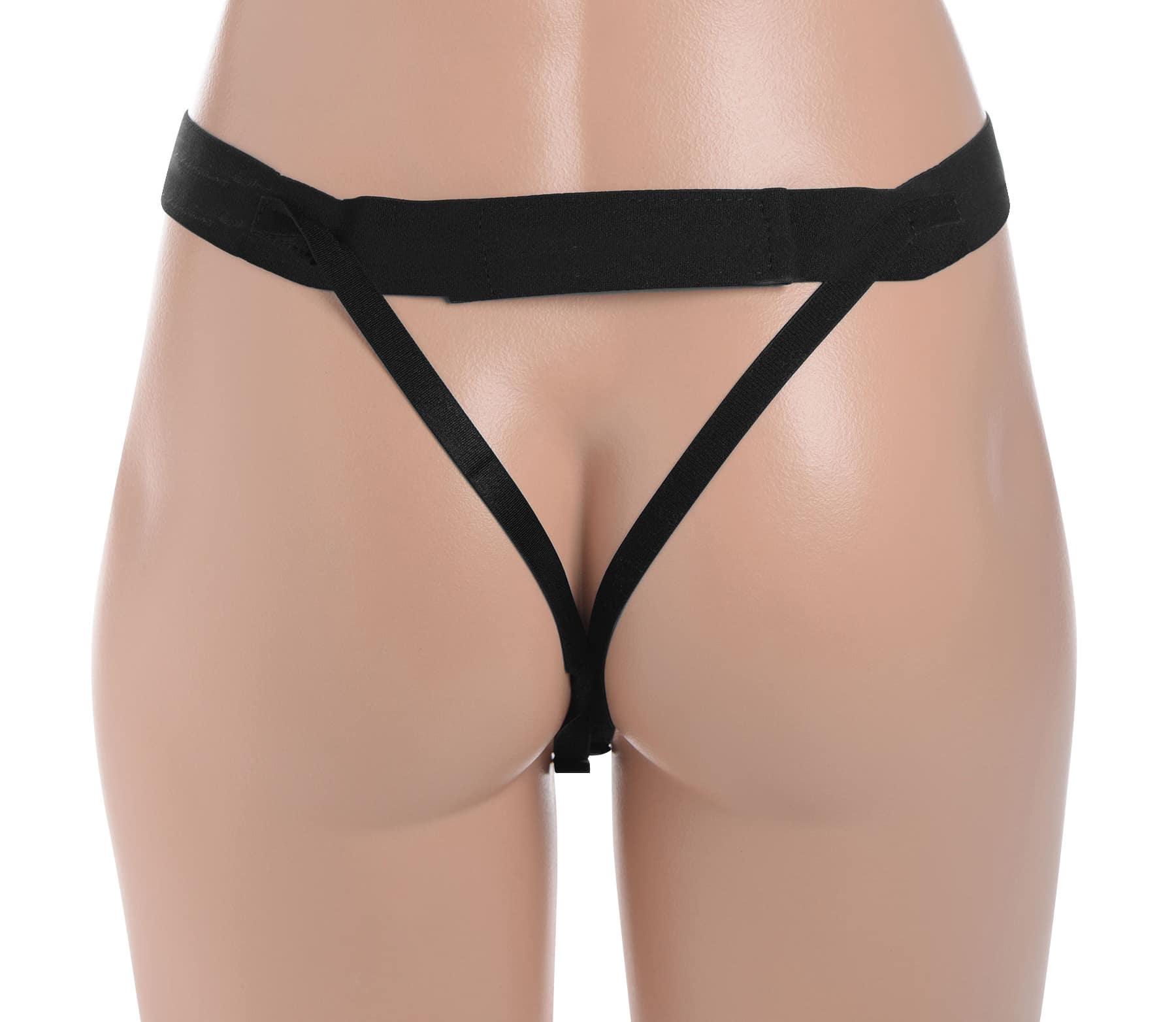 Hollow Silicone Dildo Strap-on - Black - Image 5