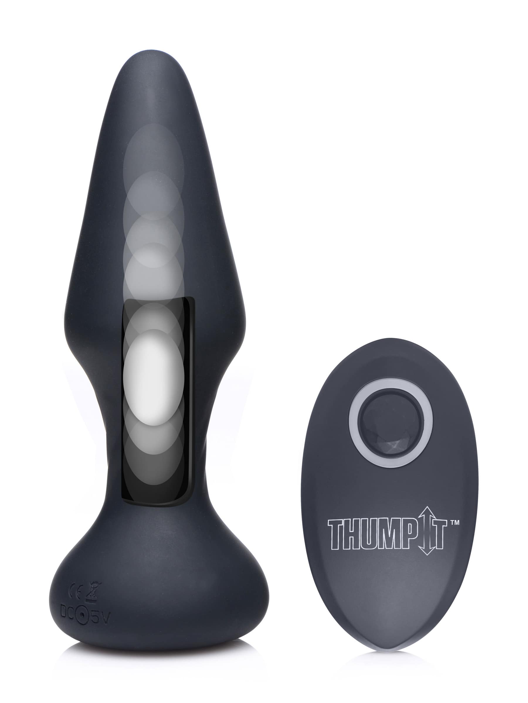 7X Slim Thumping Silicone Anal Plug - Image 2