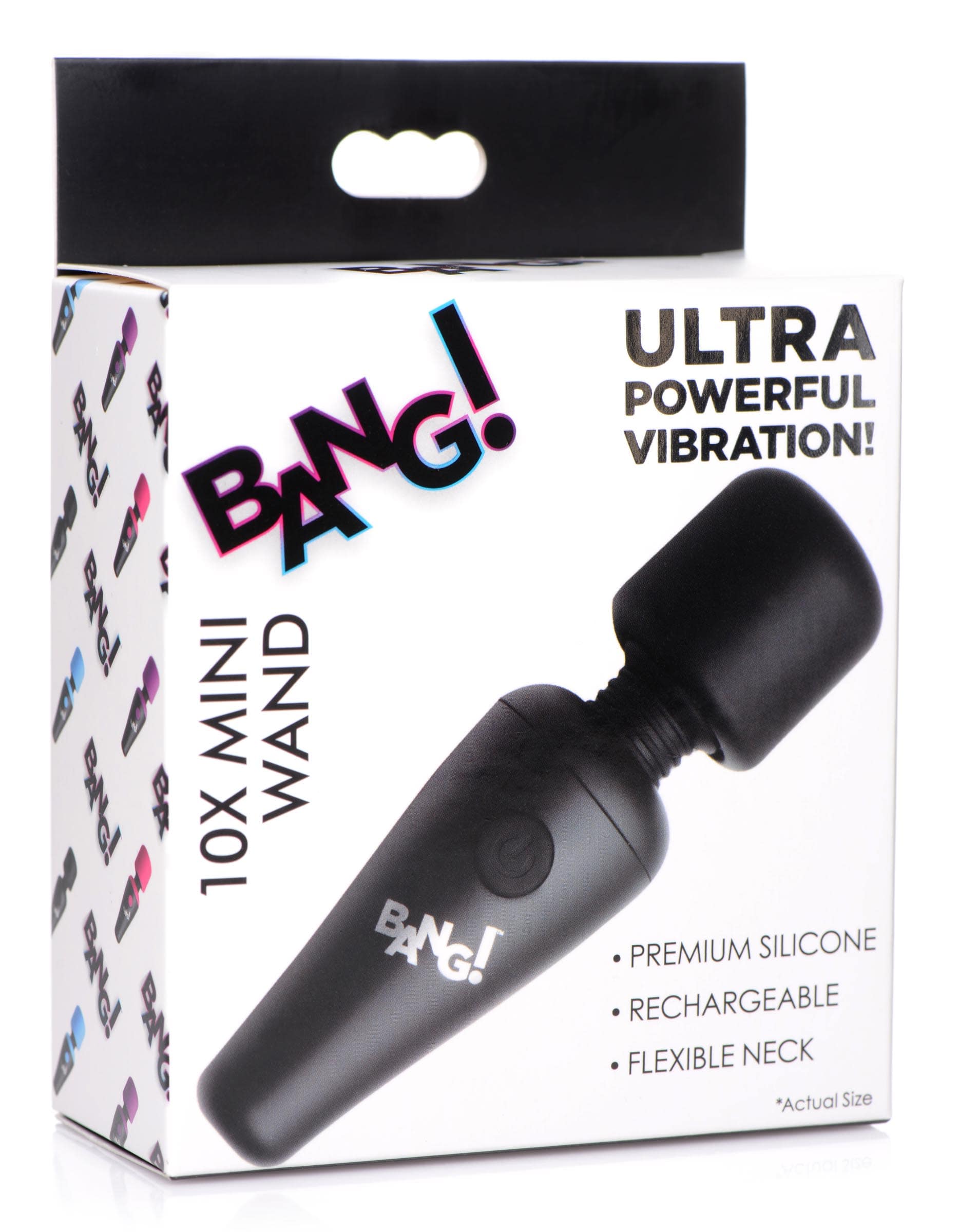 10X Ultra Powerful Silicone Mini Wand - Black - Image 6