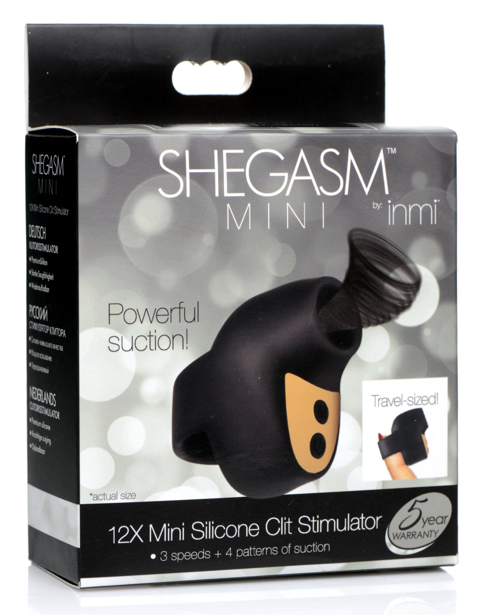 12X Mini Silicone Clit Stimulator - Black - Image 7