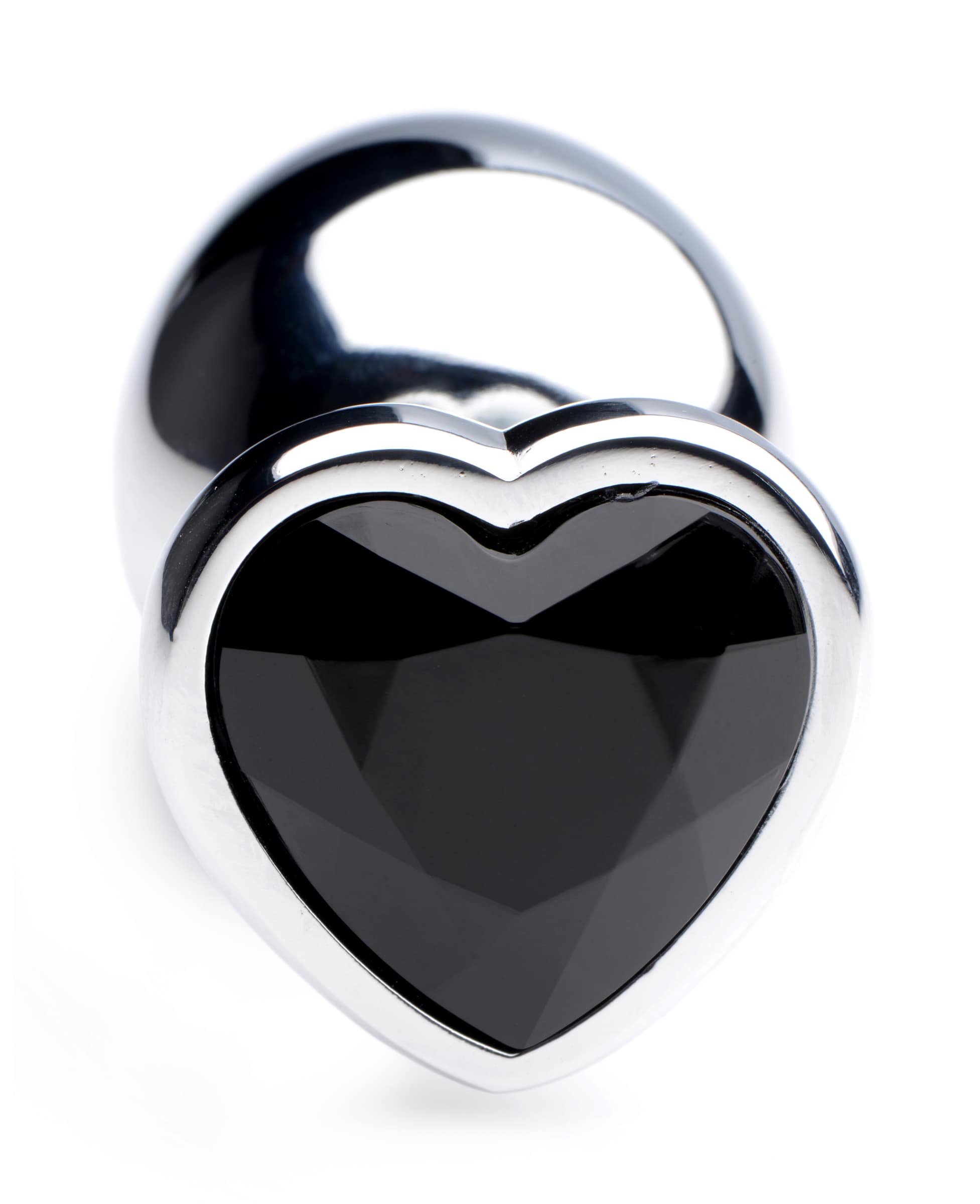 Black Heart Gem Anal Plug - Large - Image 4