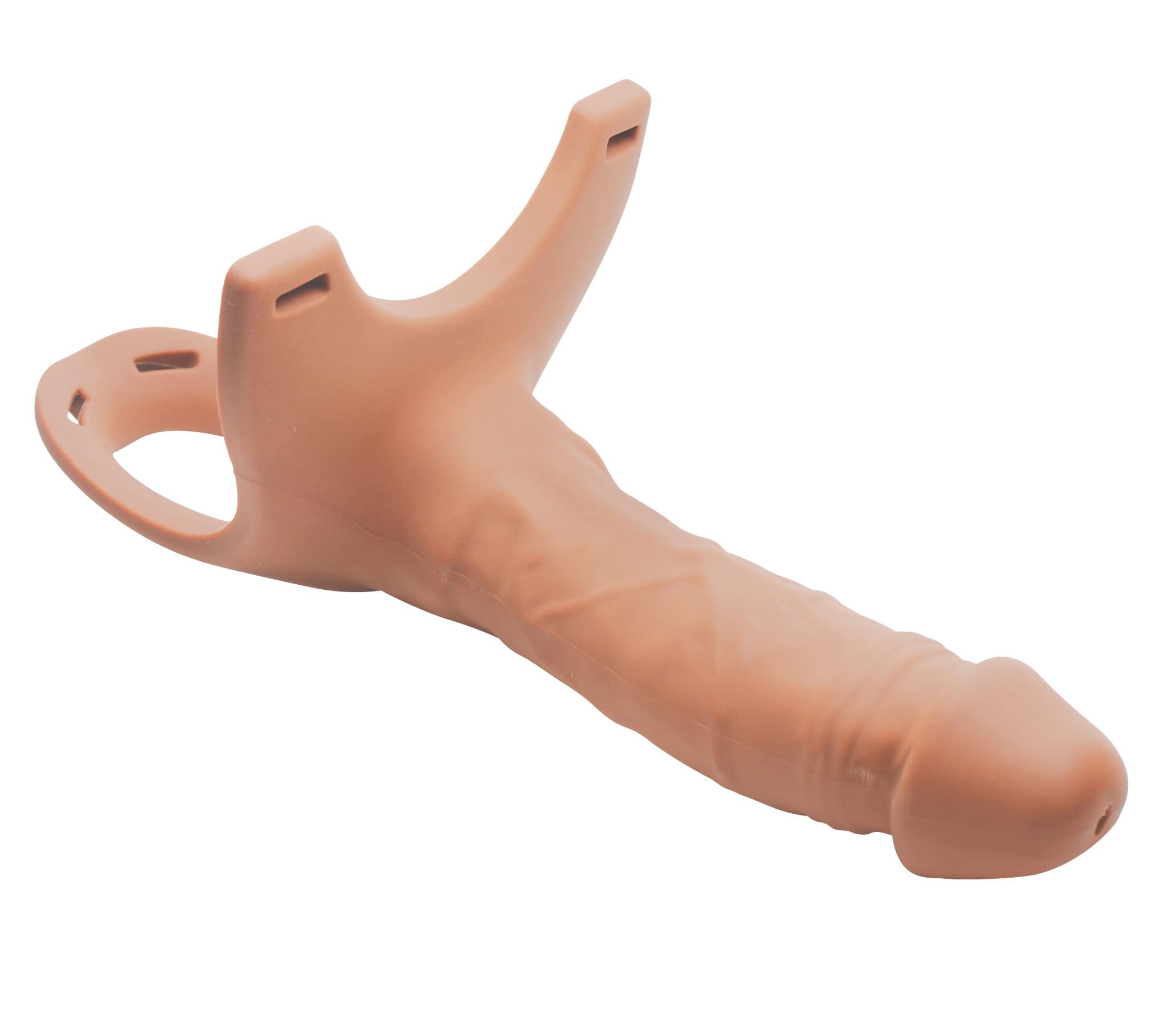Hollow Silicone Dildo Strap-on - Flesh - Image 5