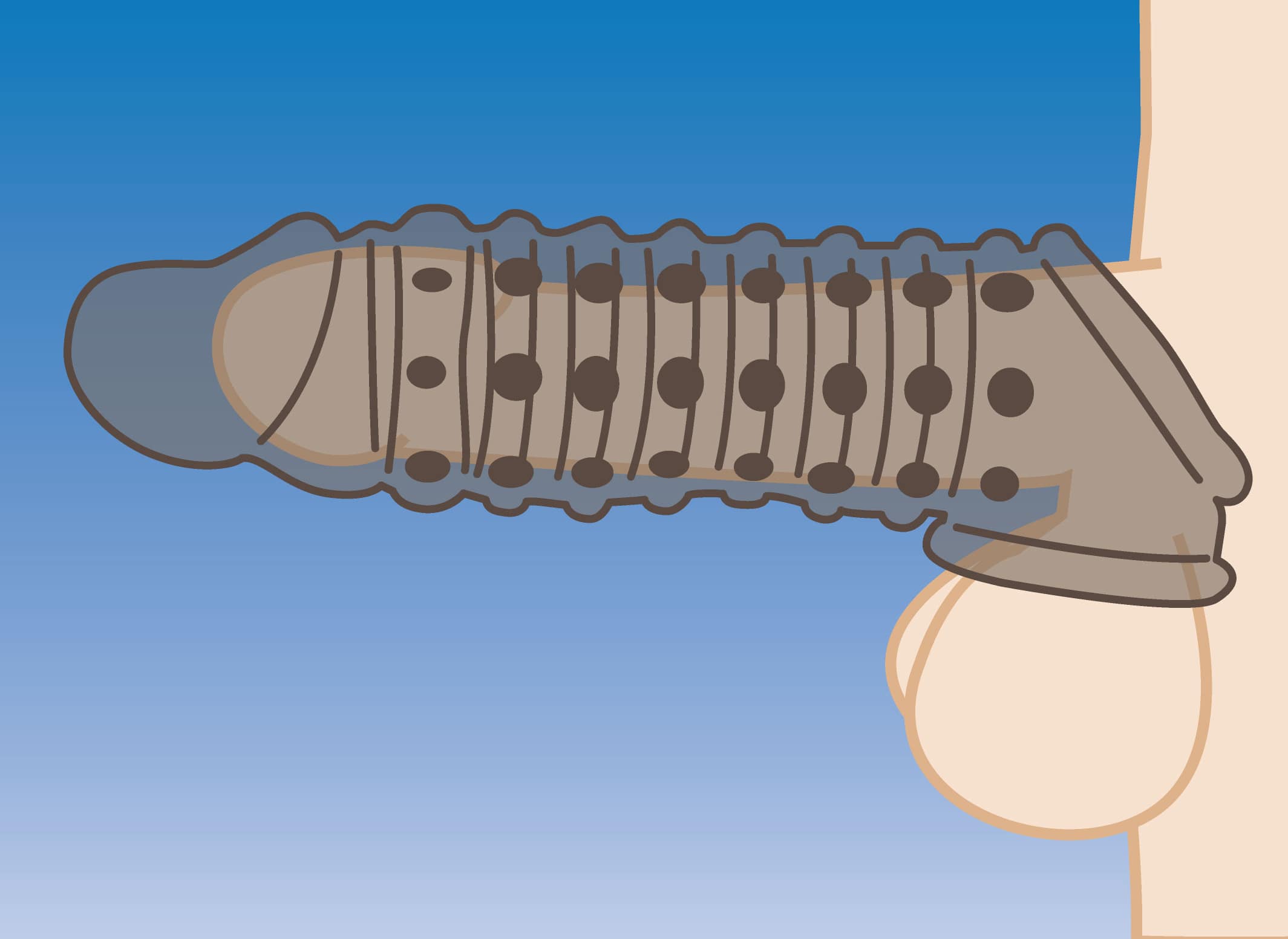 1.5 Inch Penis Enhancer Sleeve - Smoke - Image 2