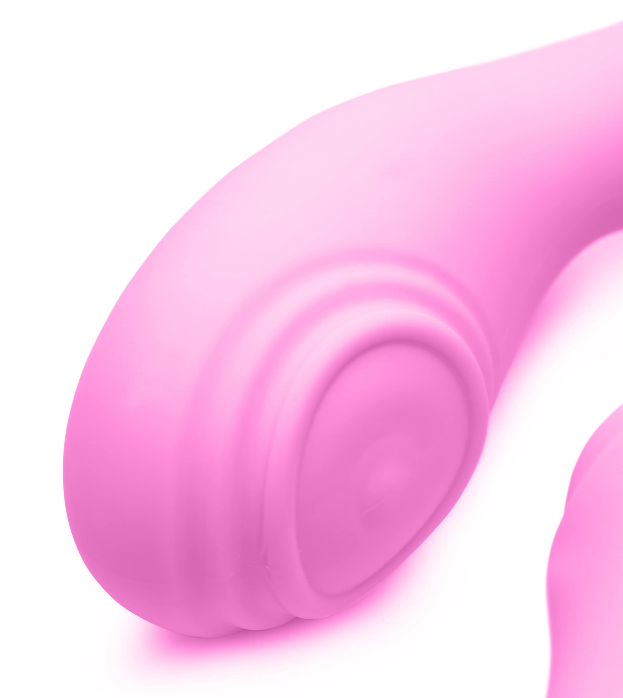15X U-Pulse Silicone Pulsating and Vibrating Strapless Strap-on with Remote - Pink - Image 5