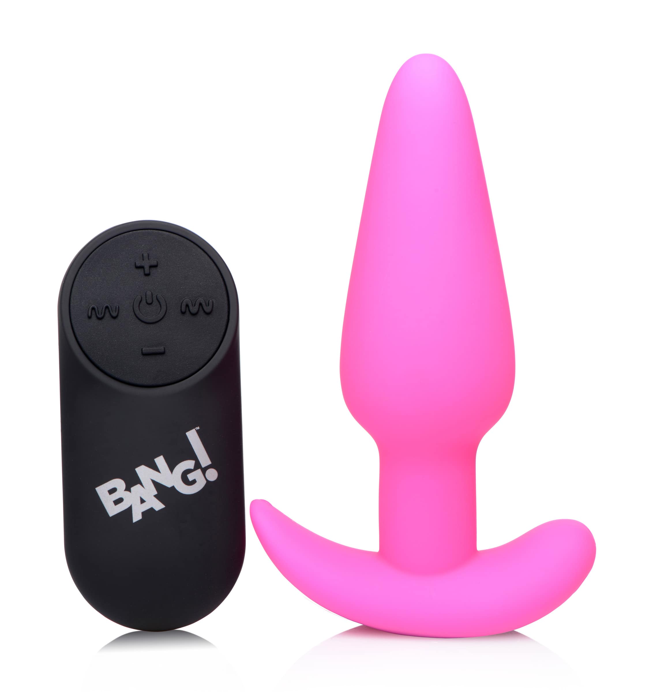 Remote Control 21X Vibrating Silicone Butt Plug - Pink - Image 4