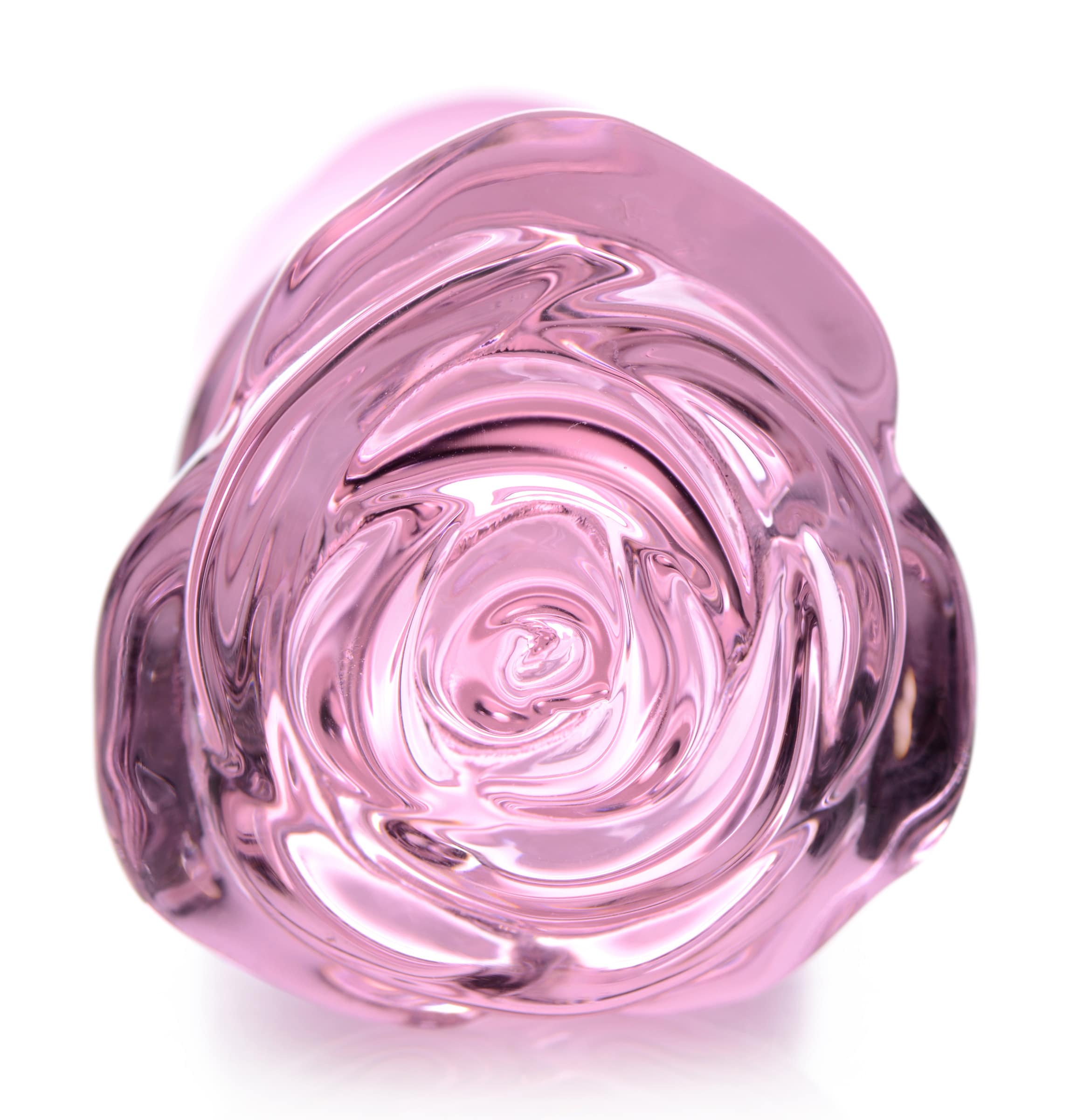 Pink Rose Glass Anal Plug - Large - Image 5