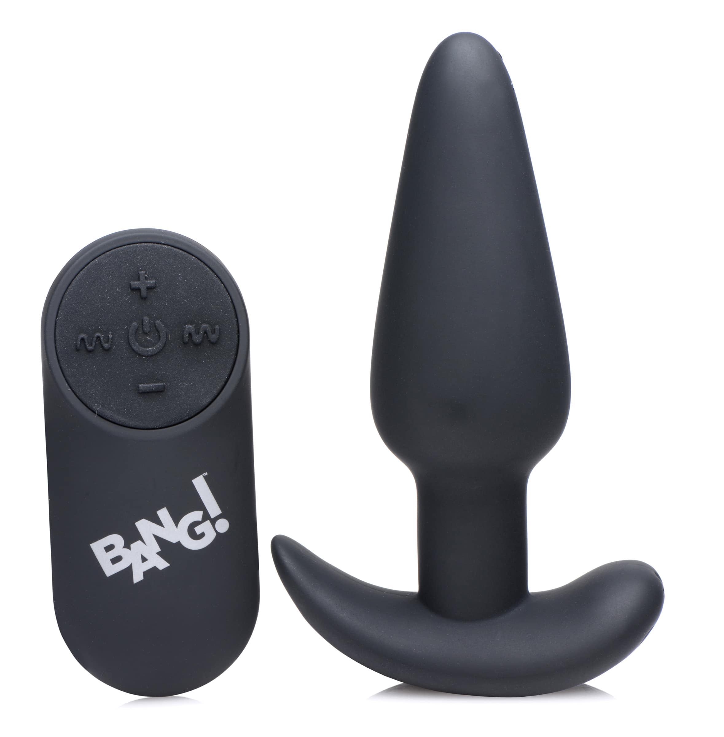 Remote Control 21X Vibrating Silicone Butt Plug - Black - Image 4