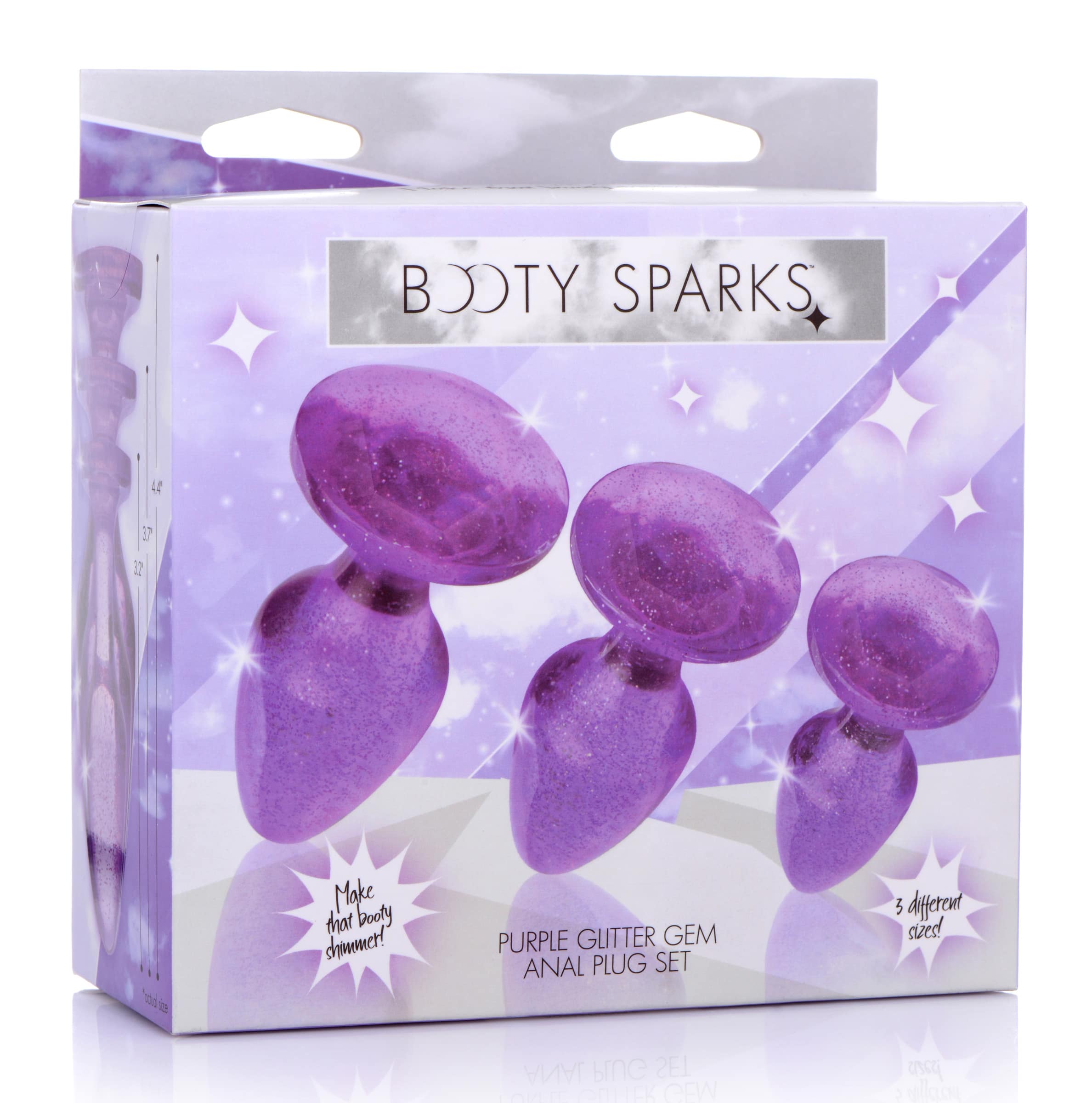 Glitter Gem Anal Plug Set - Purple - Image 5