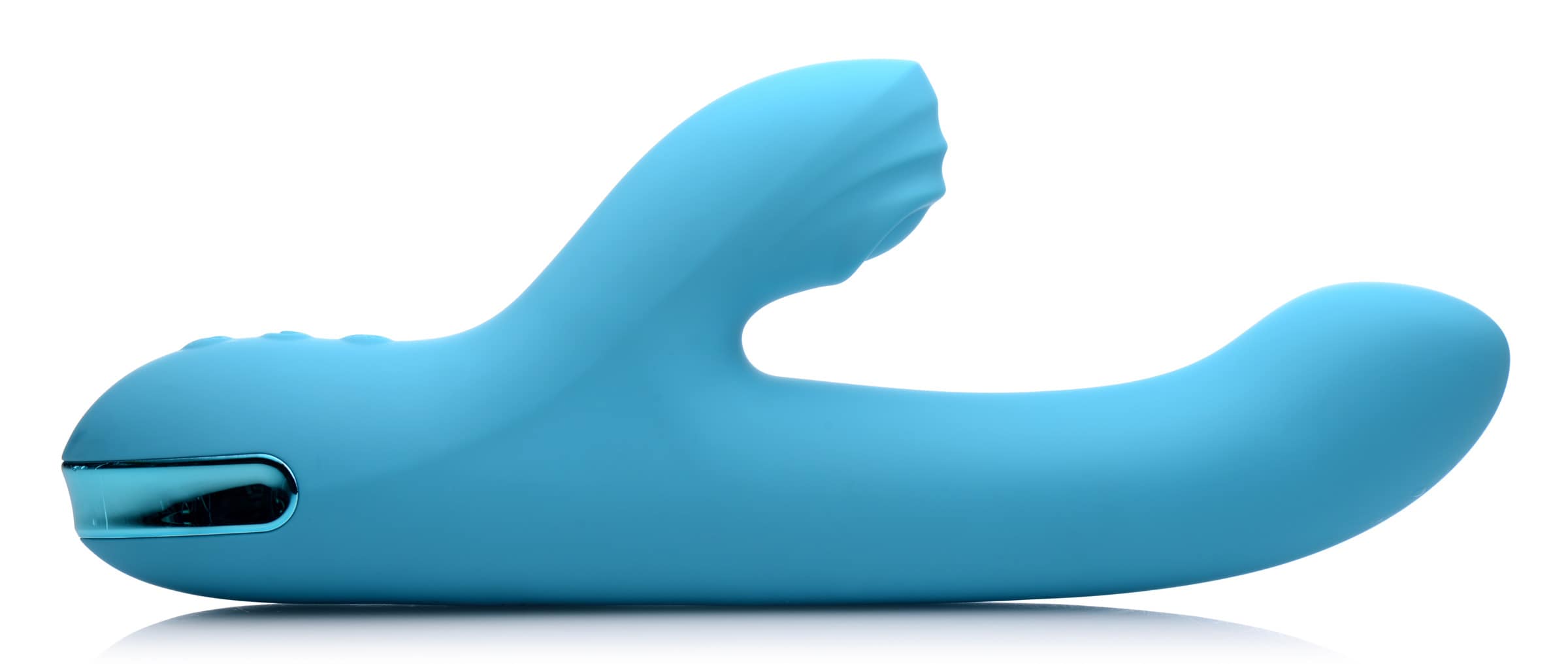 5 Star 13X Silicone Pulsing and Vibrating Rabbit - Teal - Image 3