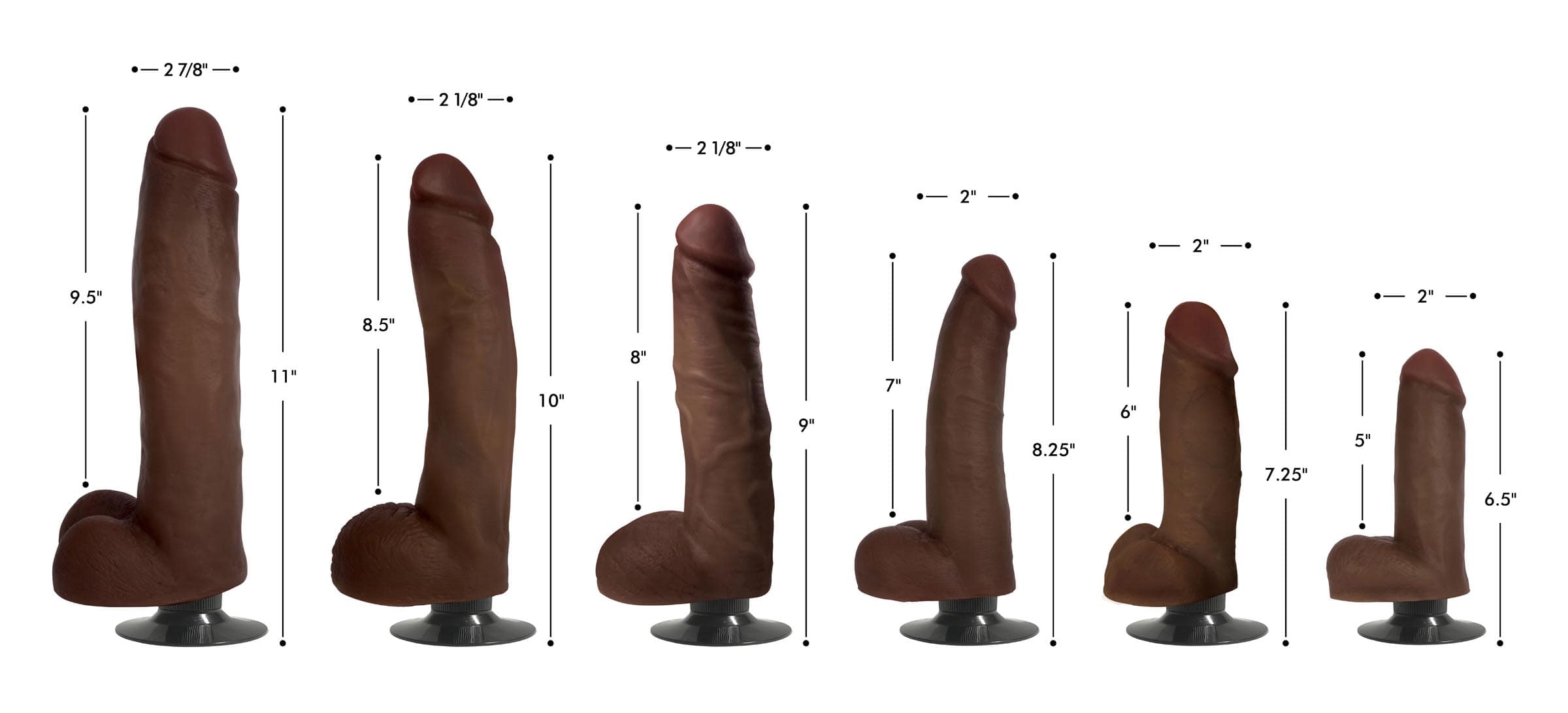 Jock Dark Vibrating Dildo with Balls - 7 Inch - Image 2
