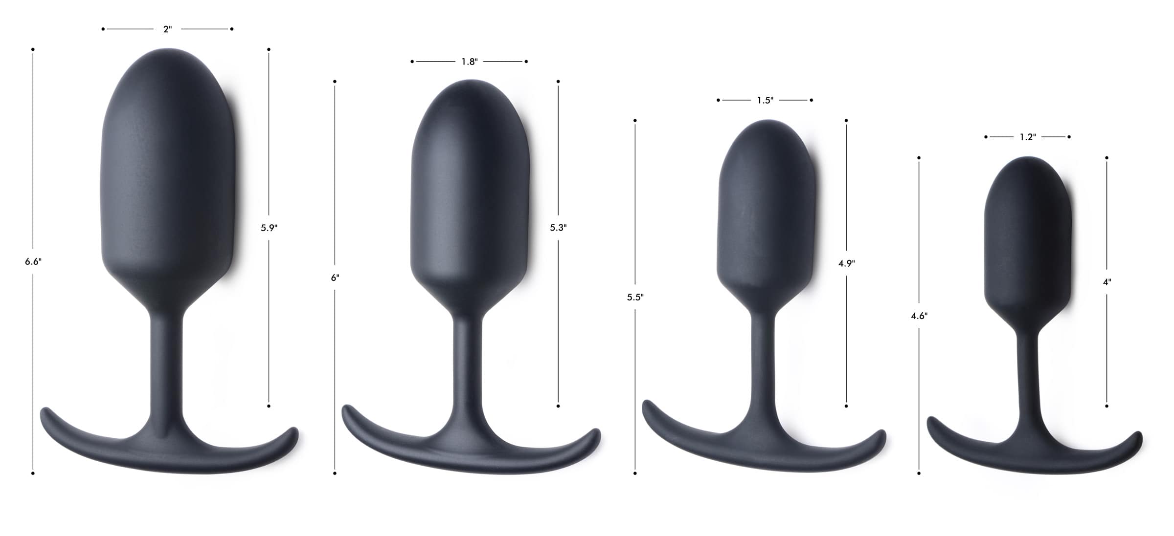 Premium Silicone Weighted Anal Plug - Large - Image 6