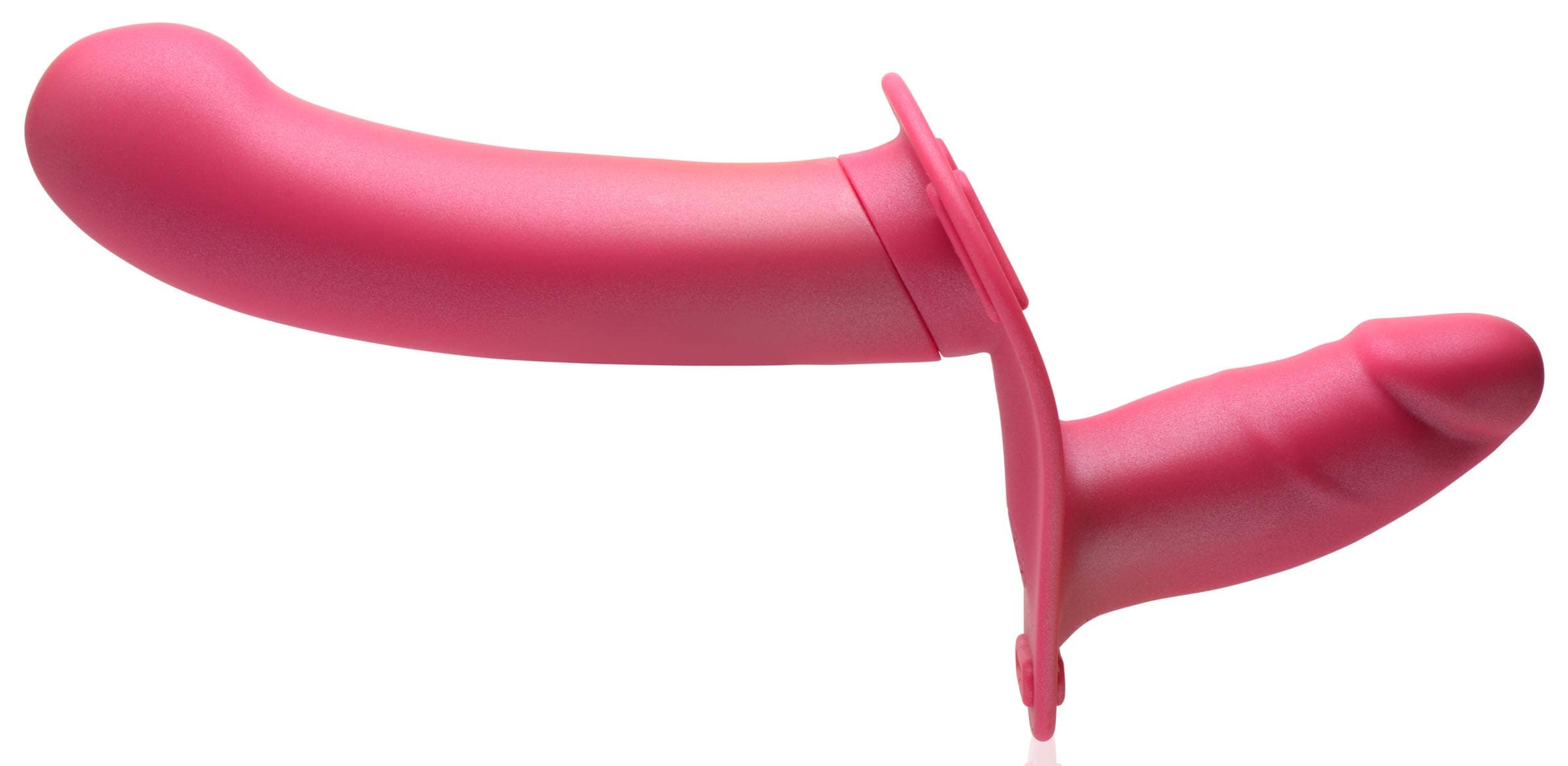 28X Double Diva 1.5 Inch Double Dildo with Harness and Remote Control - Pink - Image 3
