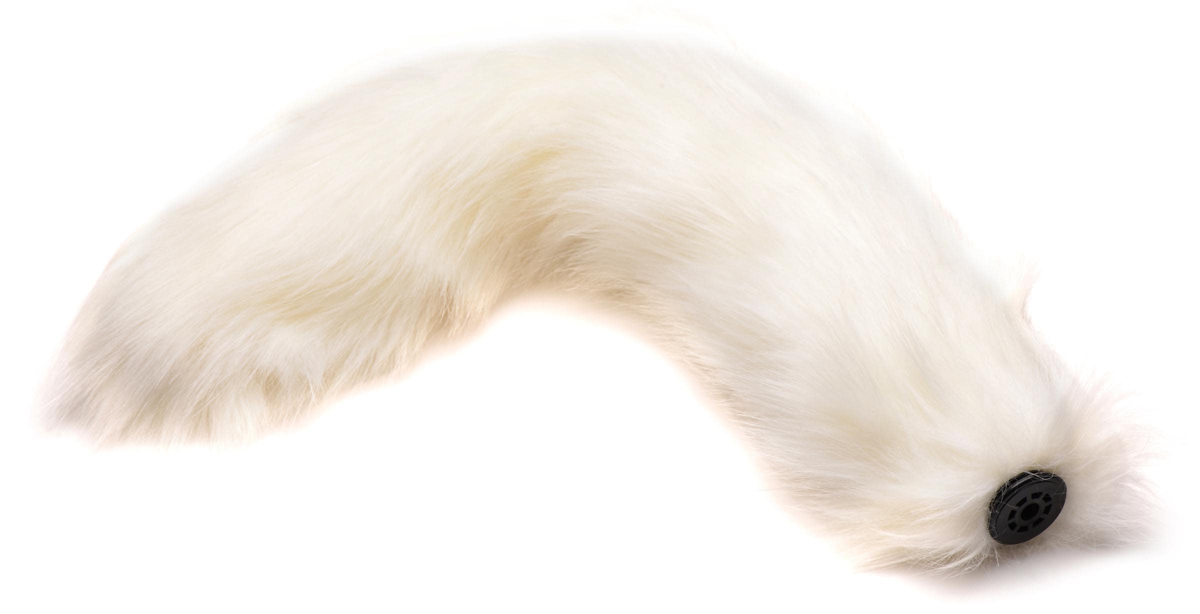 Small Anal Plug with Interchangeable Fox Tail - White - Image 6