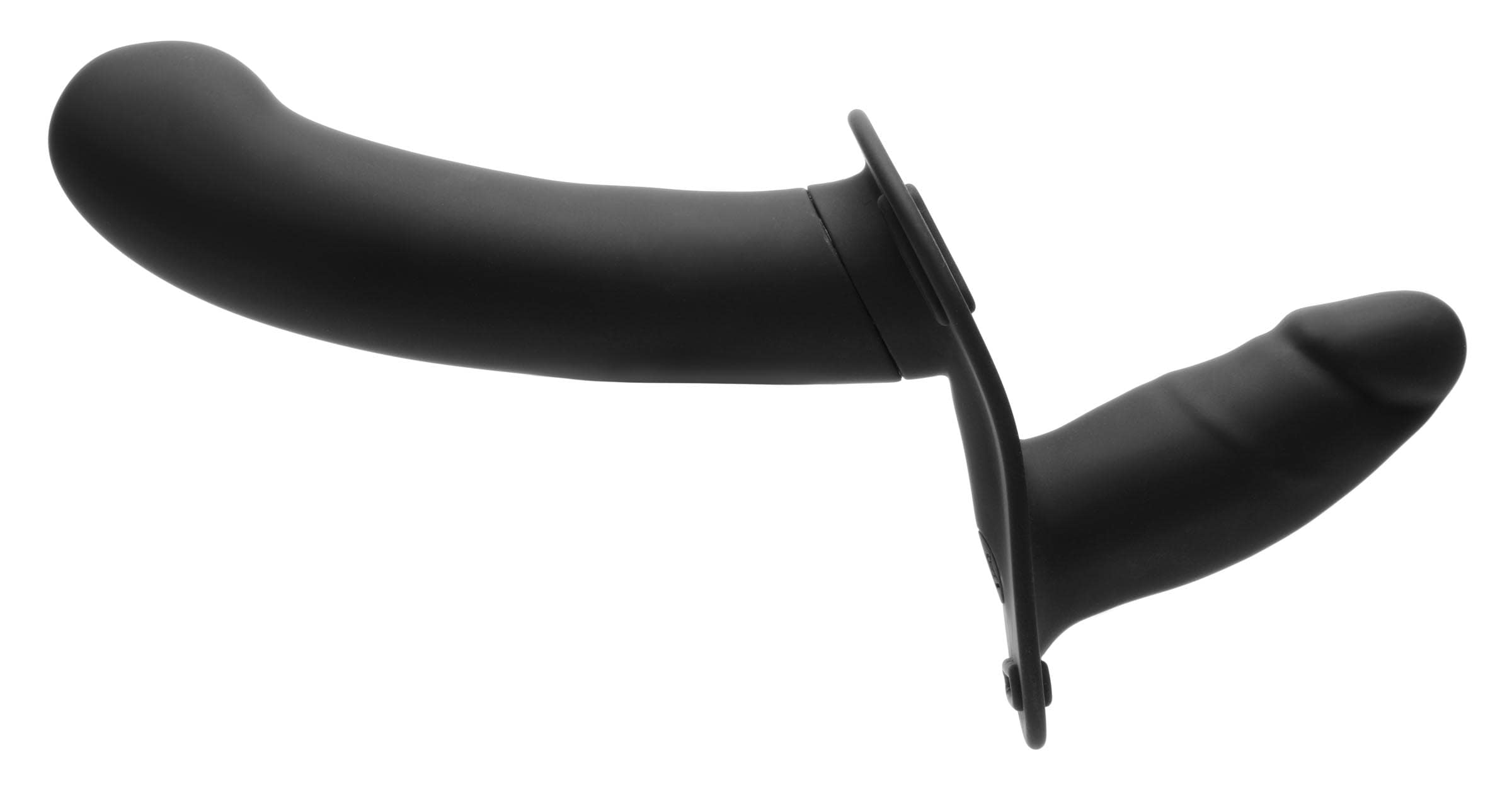 28X Double Diva 1.5 Inch Double Dildo with Harness and Remote Control - Black - Image 3