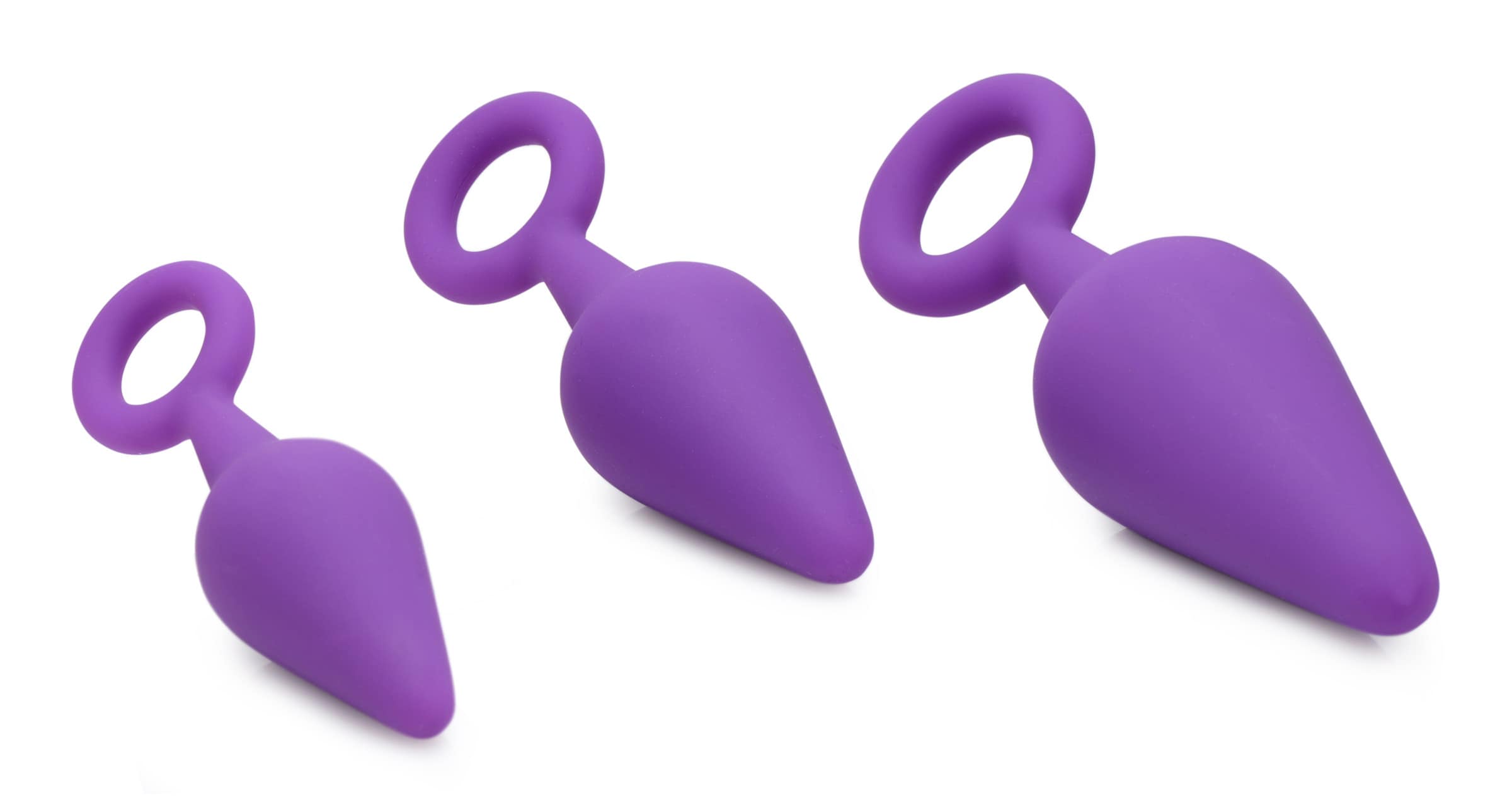 Rump Ringers 3 Piece Silicone Anal Plug Set - Purple - Image 3