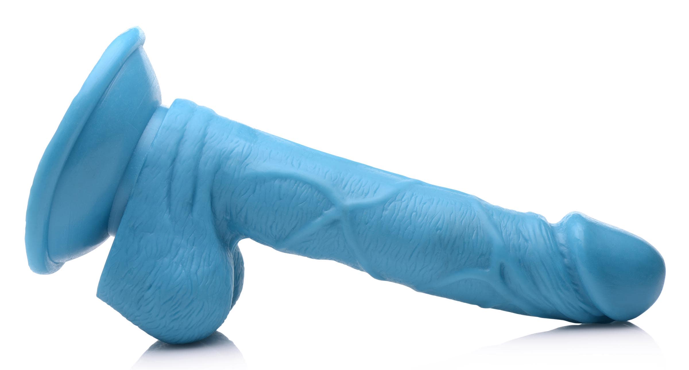 6.5 Inch Dildo with Balls - Blue - Image 6