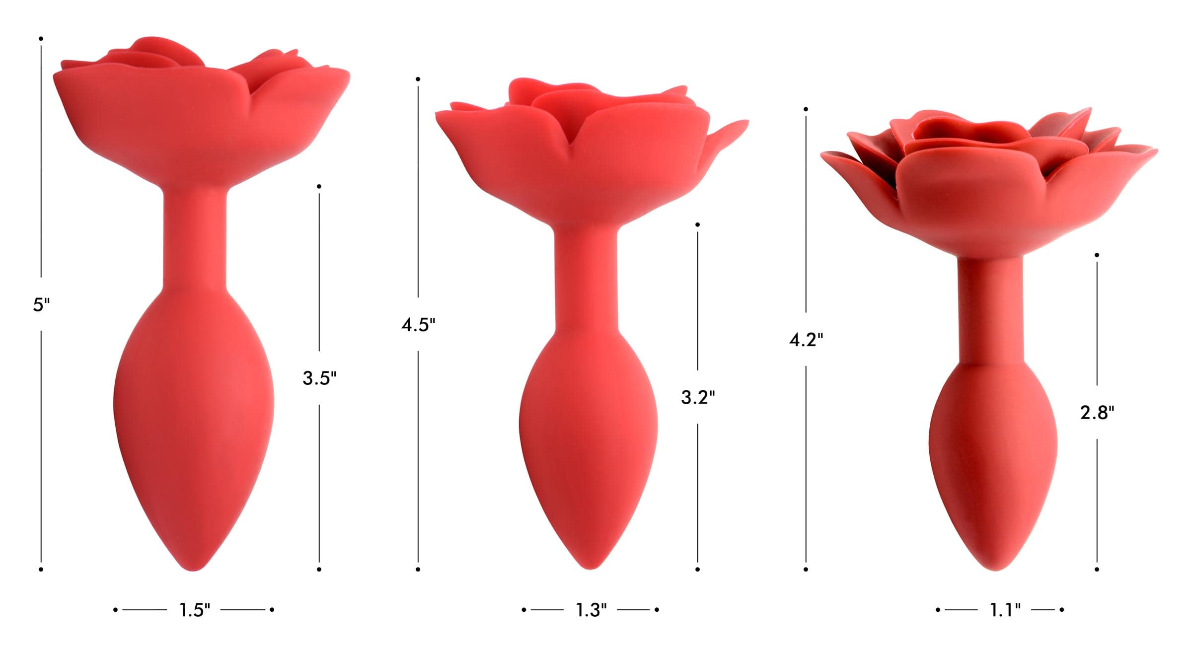 Booty Bloom Silicone Rose Anal Plug - Medium - Image 6