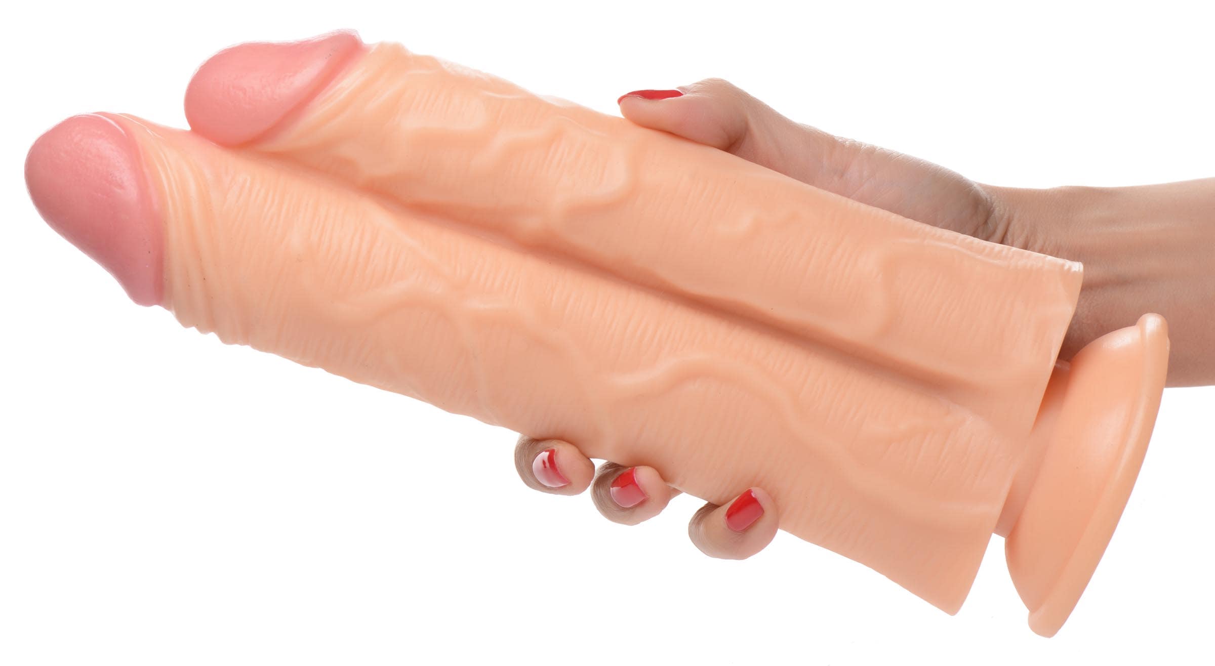 Double Stuffer 10 Inch Dildo - Light - Image 3