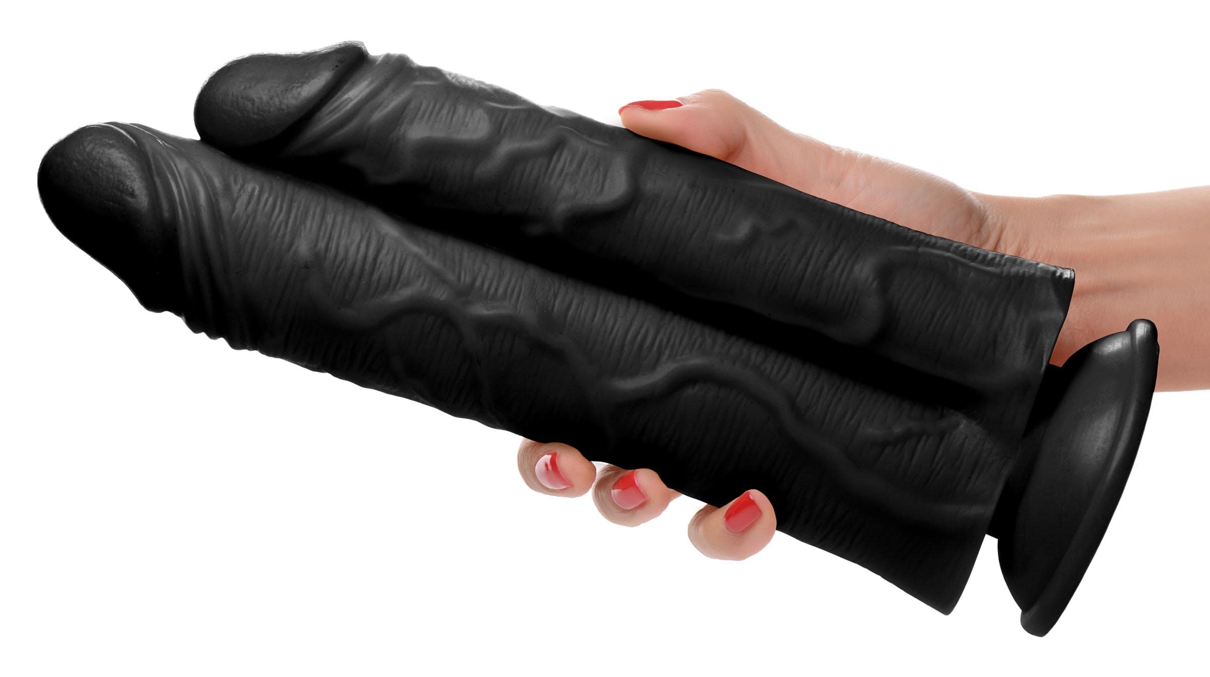 Double Stuffer 10 Inch Dildo - Black - Image 3