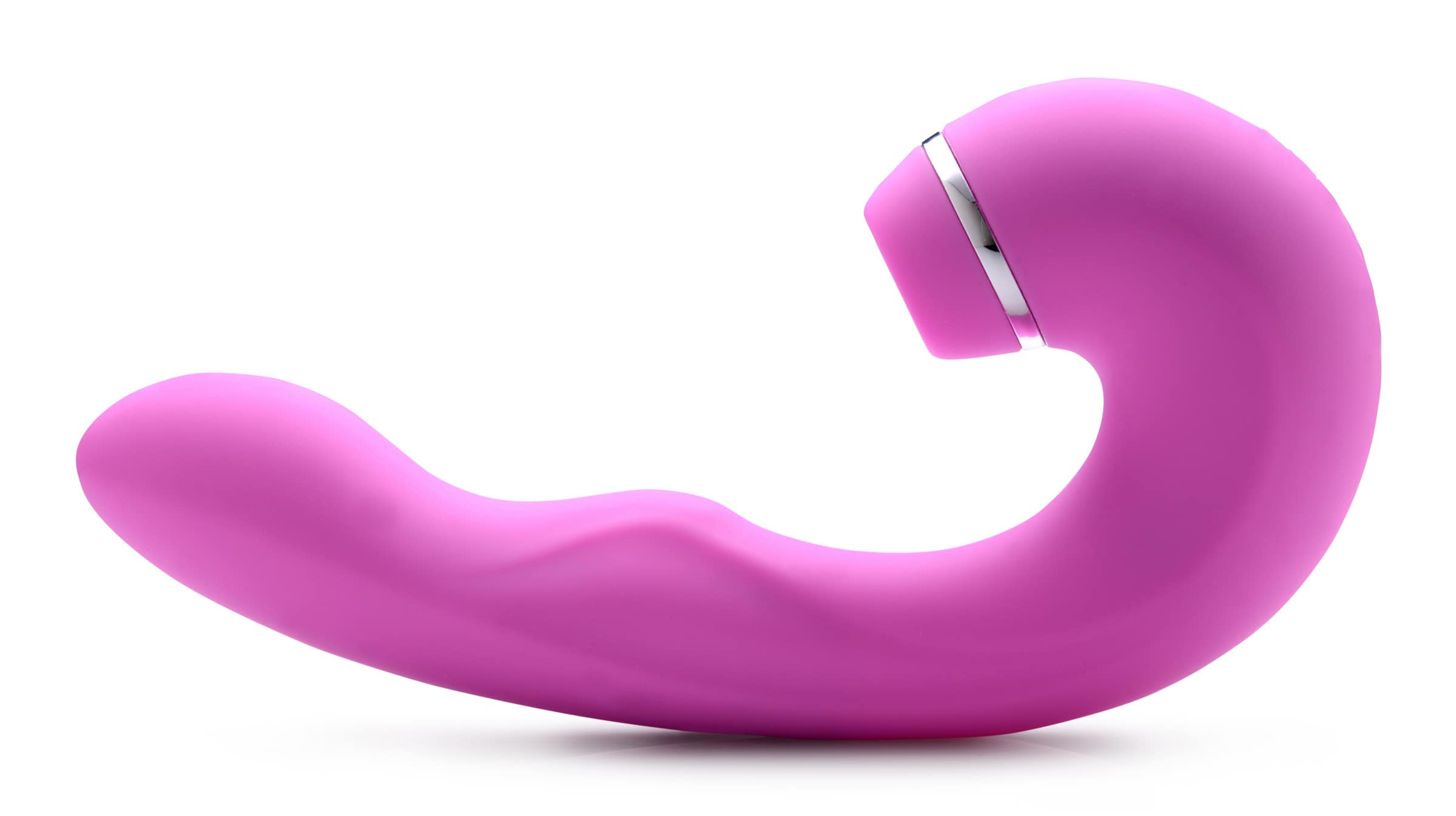 Shegasm 5 Star 10X Tapping G-Spot Silicone Vibrator with Suction - Pink - Image 3
