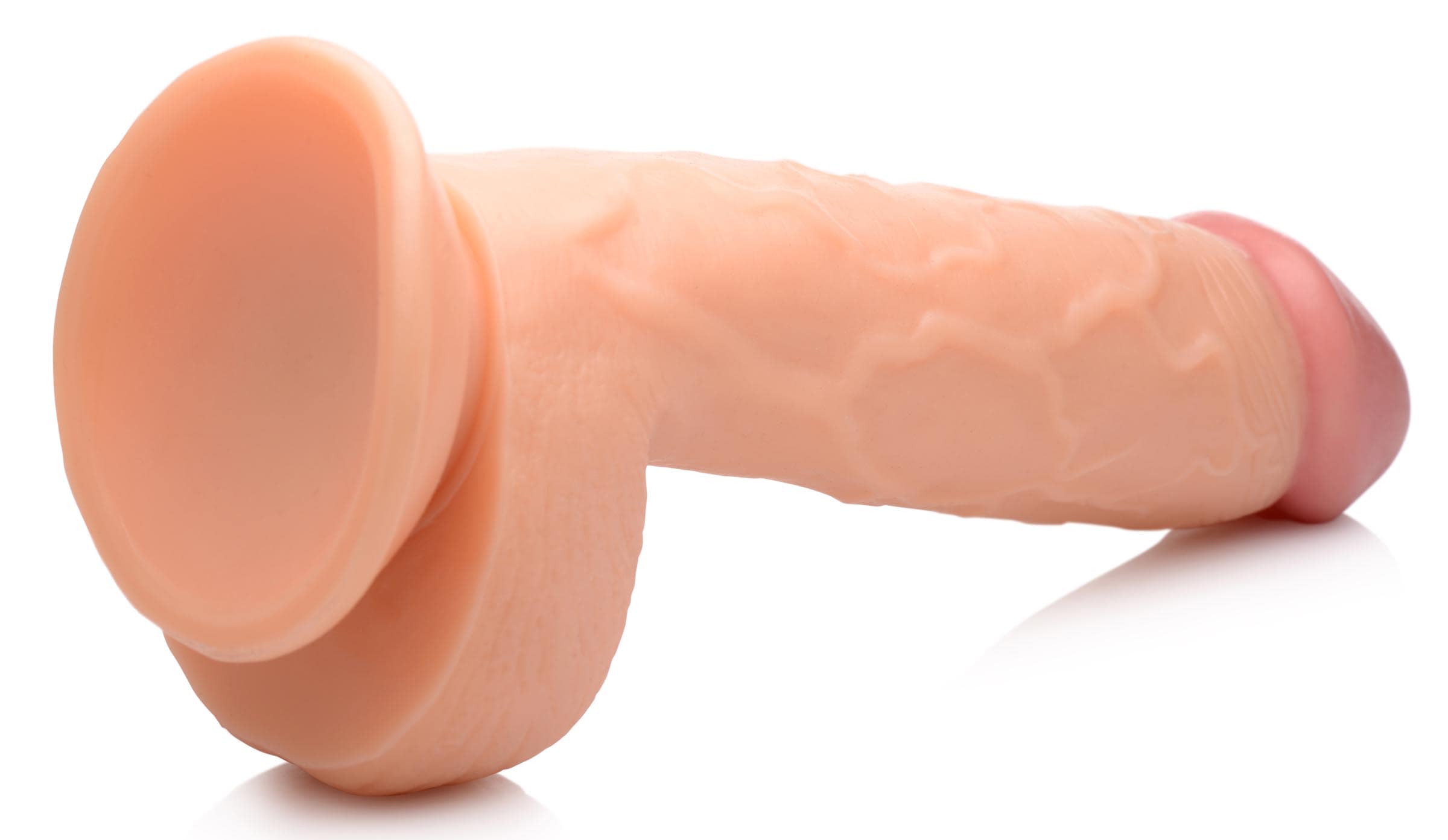 8.25 Inch Dildo with Balls - Light - Image 7