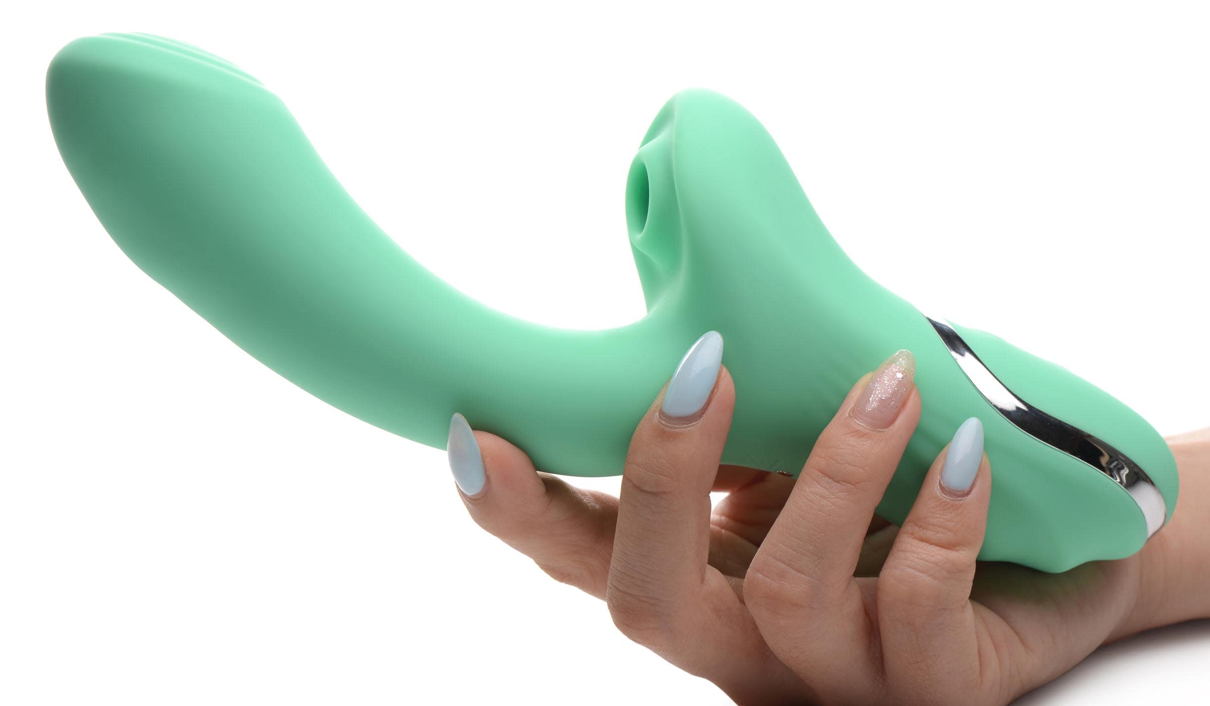10X Minty Air-Stim Silicone Rabbit Vibrator - Image 2