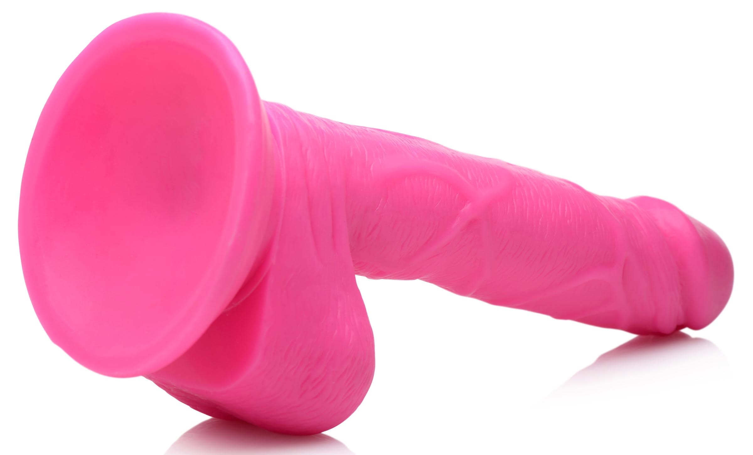 6.5 Inch Dildo with Balls - Pink - Image 7