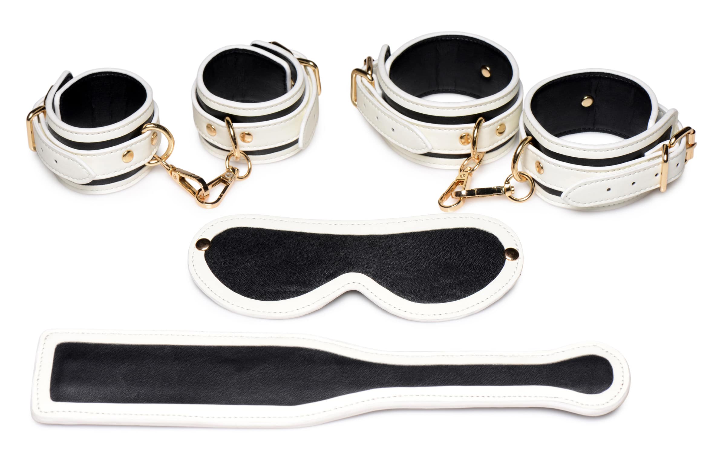 Kink in the Dark Glowing Cuffs Blindfold and Paddle Bondage Set - Image 3