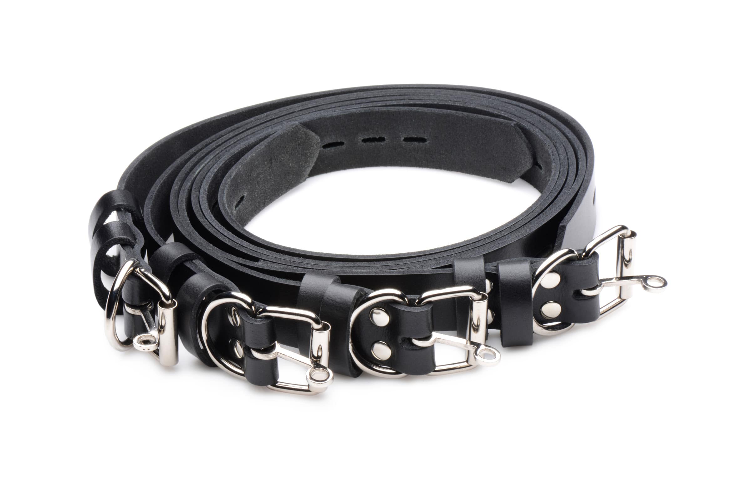 4 Pack Leather Locking Bondage Straps - Image 5
