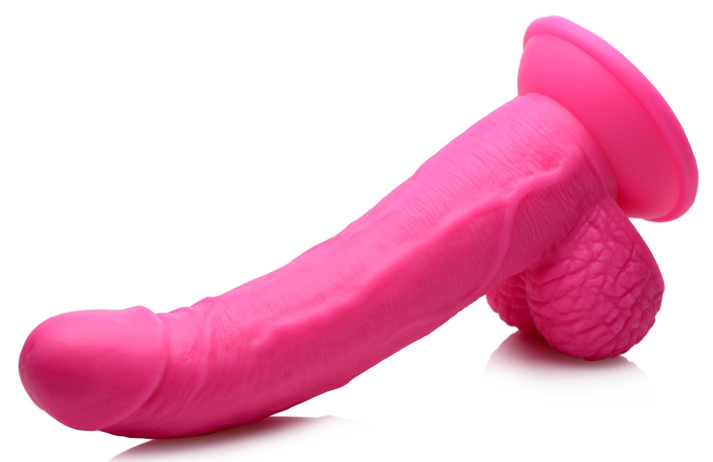 7.5 Inch Dildo with Balls - Pink - Image 5