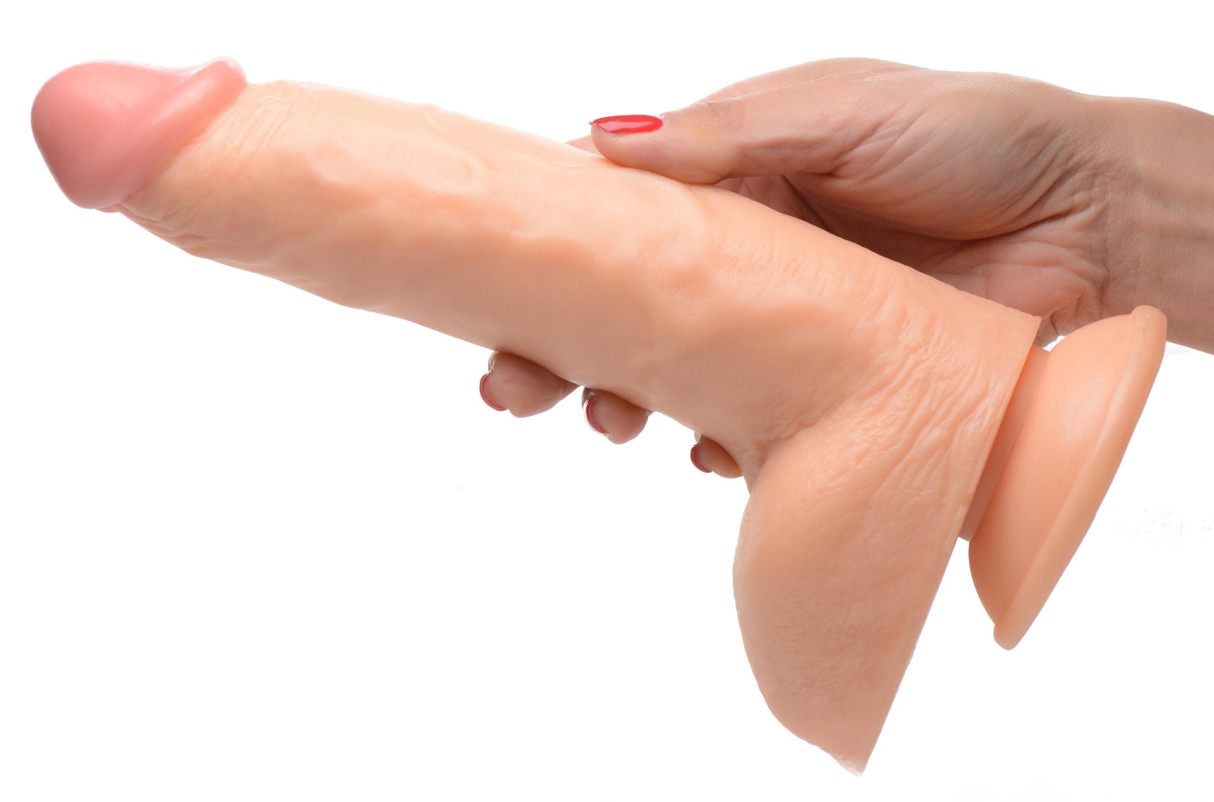 Beefy Brad 9 inch Dildo with Balls - Light - Image 3