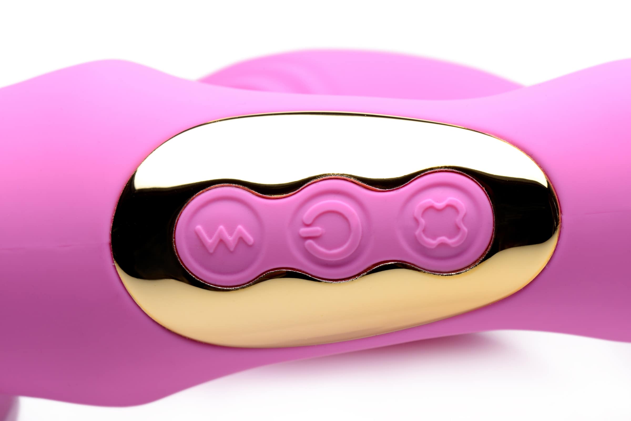 15X U-Pulse Silicone Pulsating and Vibrating Strapless Strap-on with Remote - Pink - Image 7