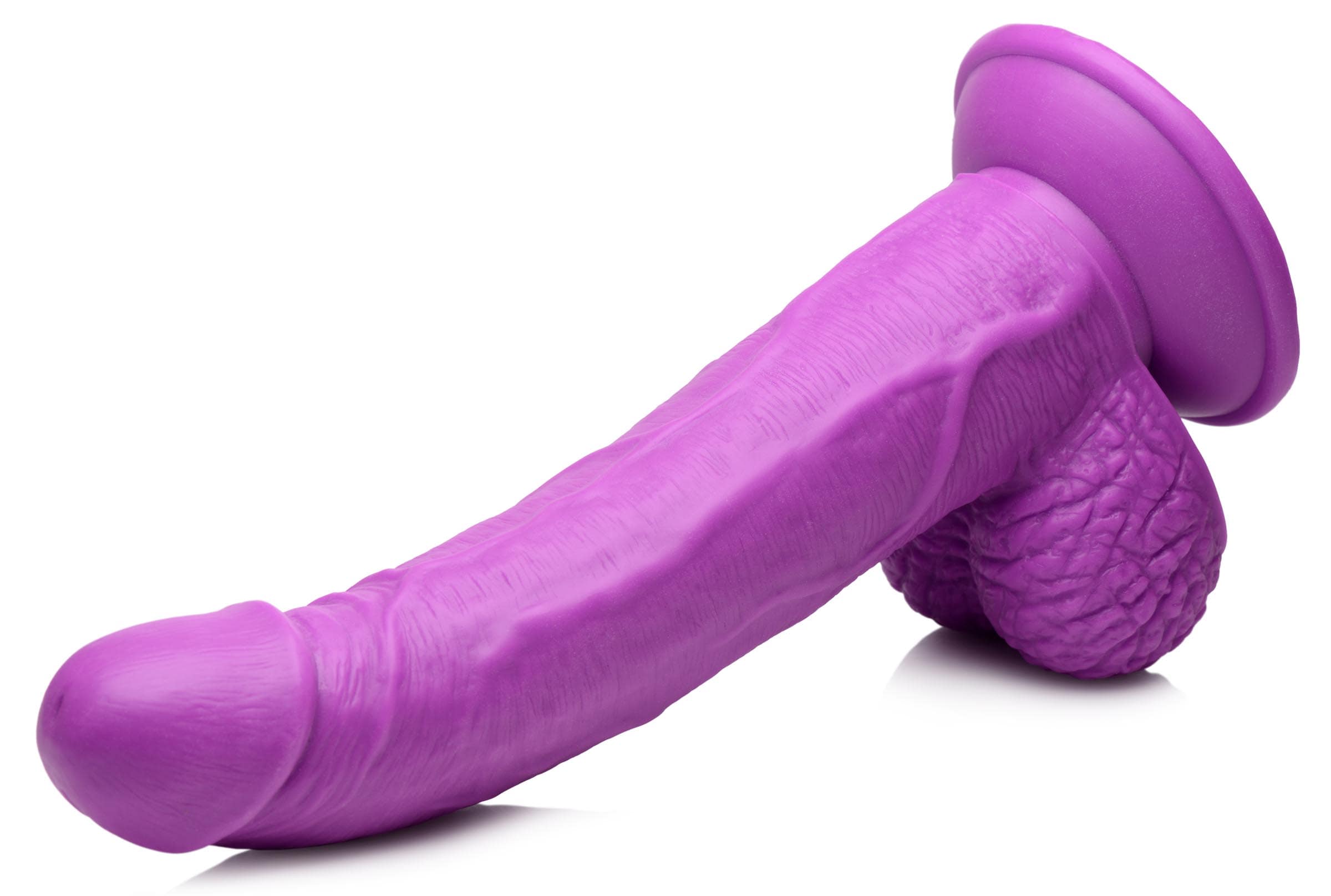 7.5 Inch Dildo with Balls - Purple - Image 5