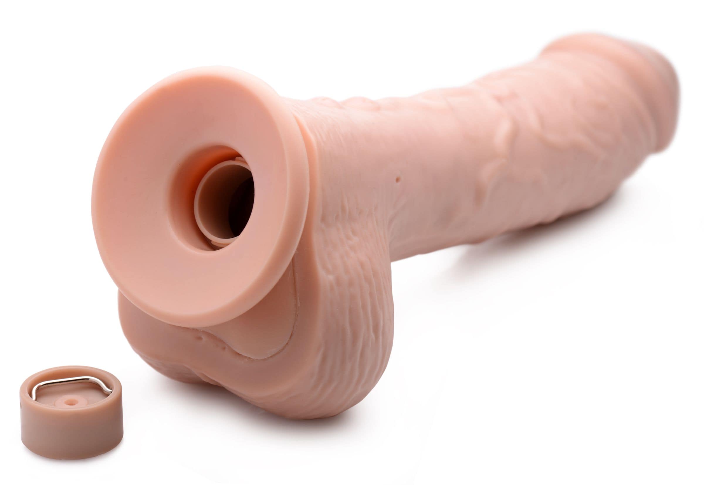 8.5 Inch Vibrating Squirting Dildo with Remote Control - Light - Image 6