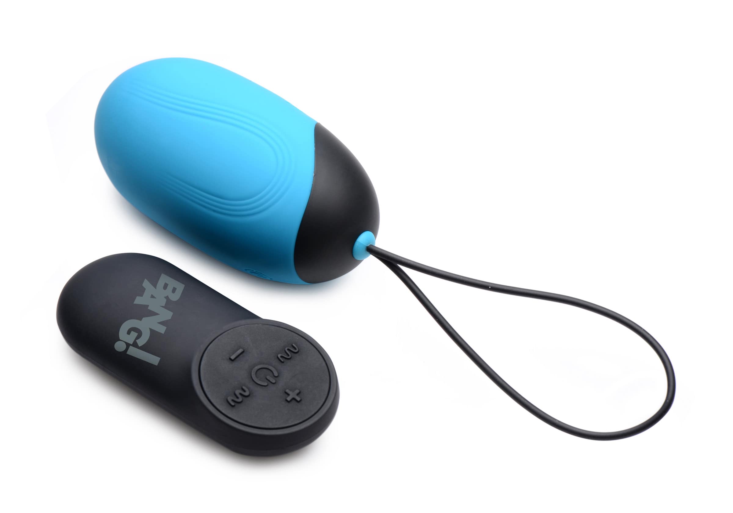 XL Silicone Vibrating Egg - Blue - Image 2